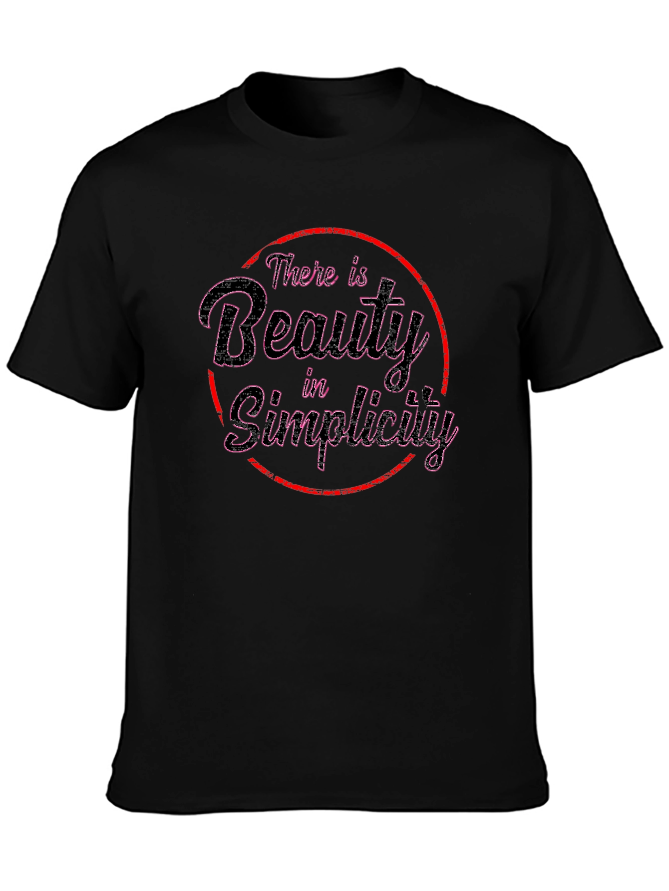 Beauty in Simplicity Black Graphic Tee