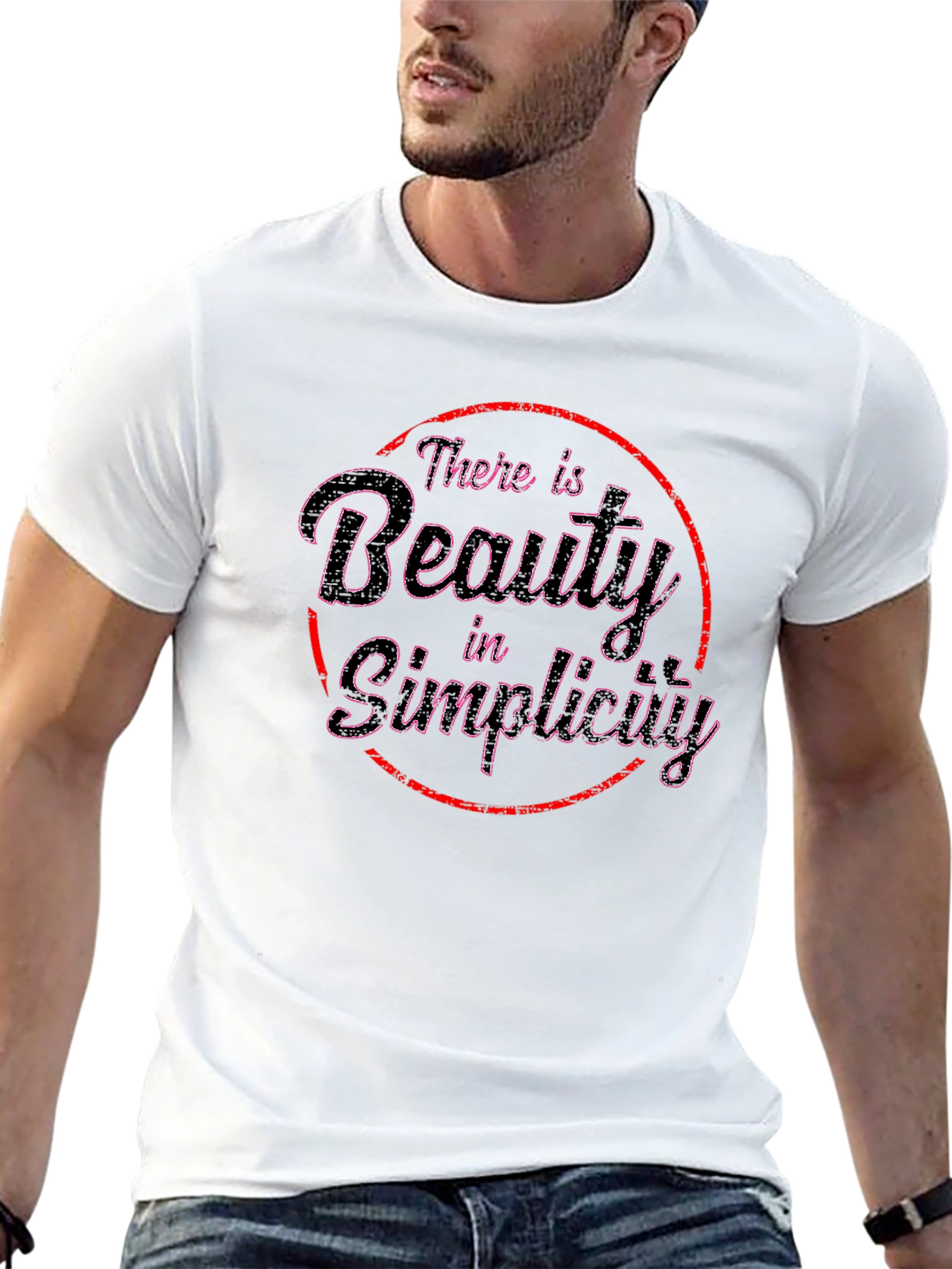 Beauty in Simplicity Black Graphic Tee
