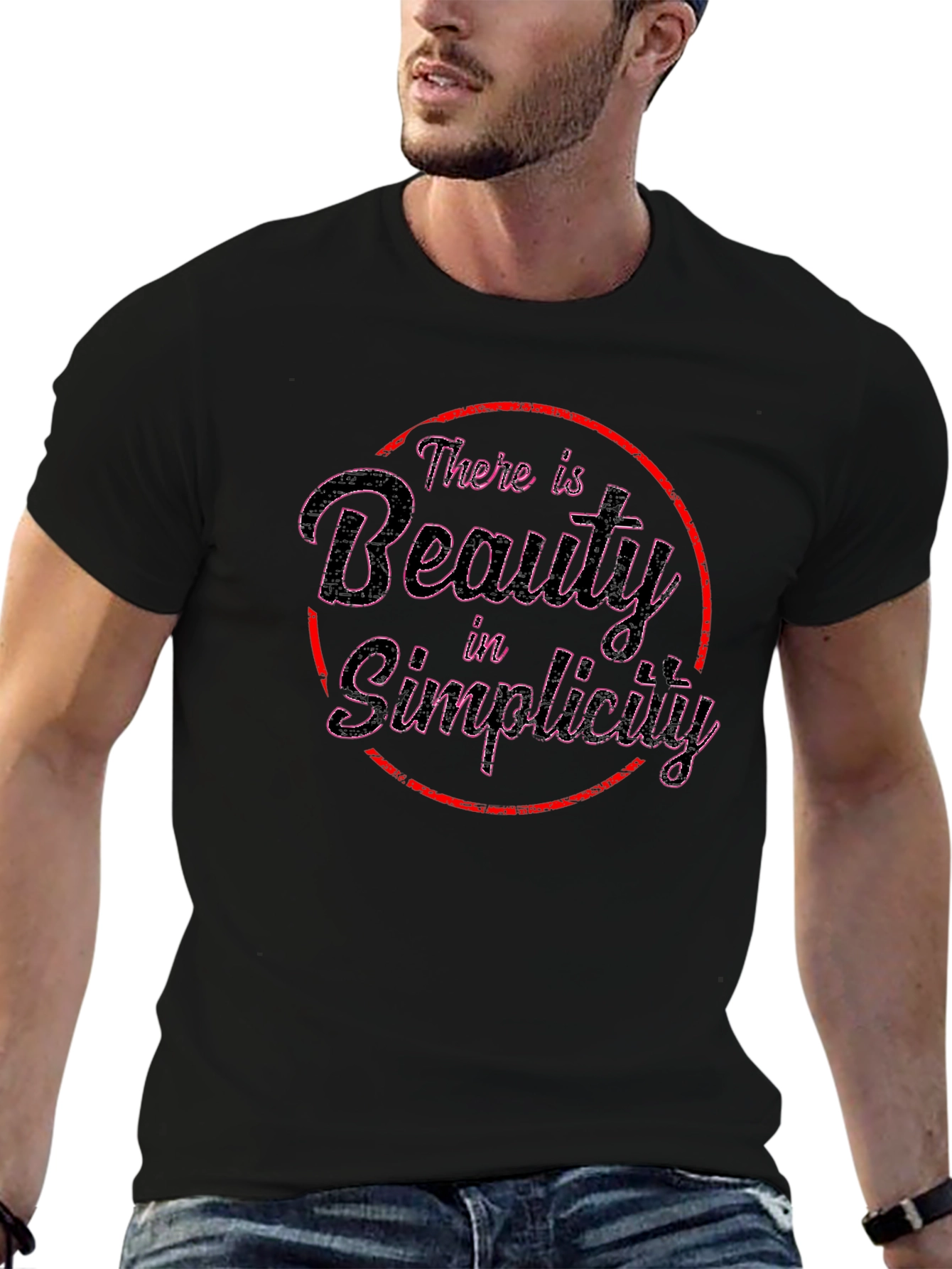 Beauty in Simplicity Black Graphic Tee