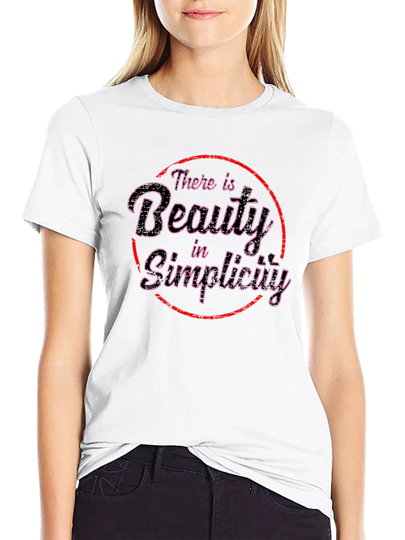 Beauty in Simplicity Black Graphic Tee