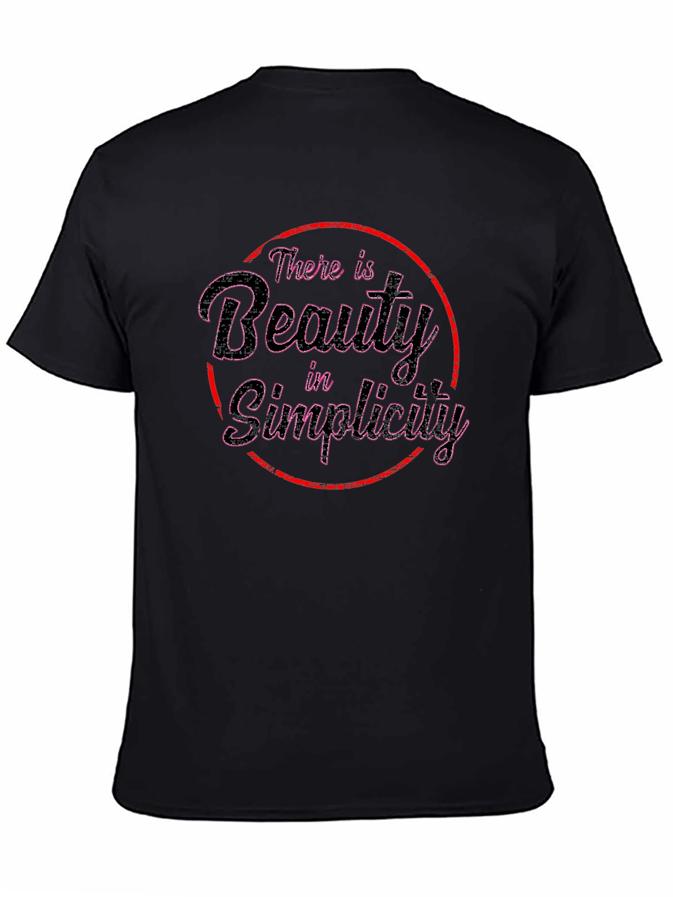 Beauty in Simplicity Black Graphic Tee