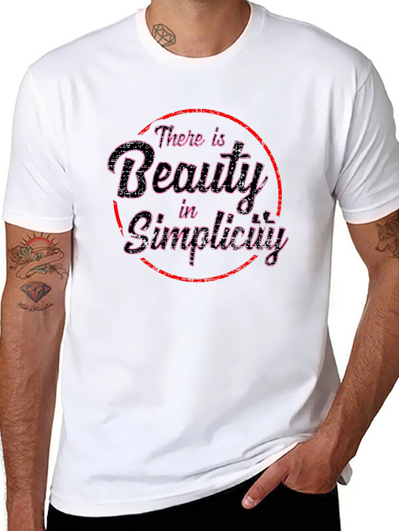 Beauty in Simplicity Black Graphic Tee