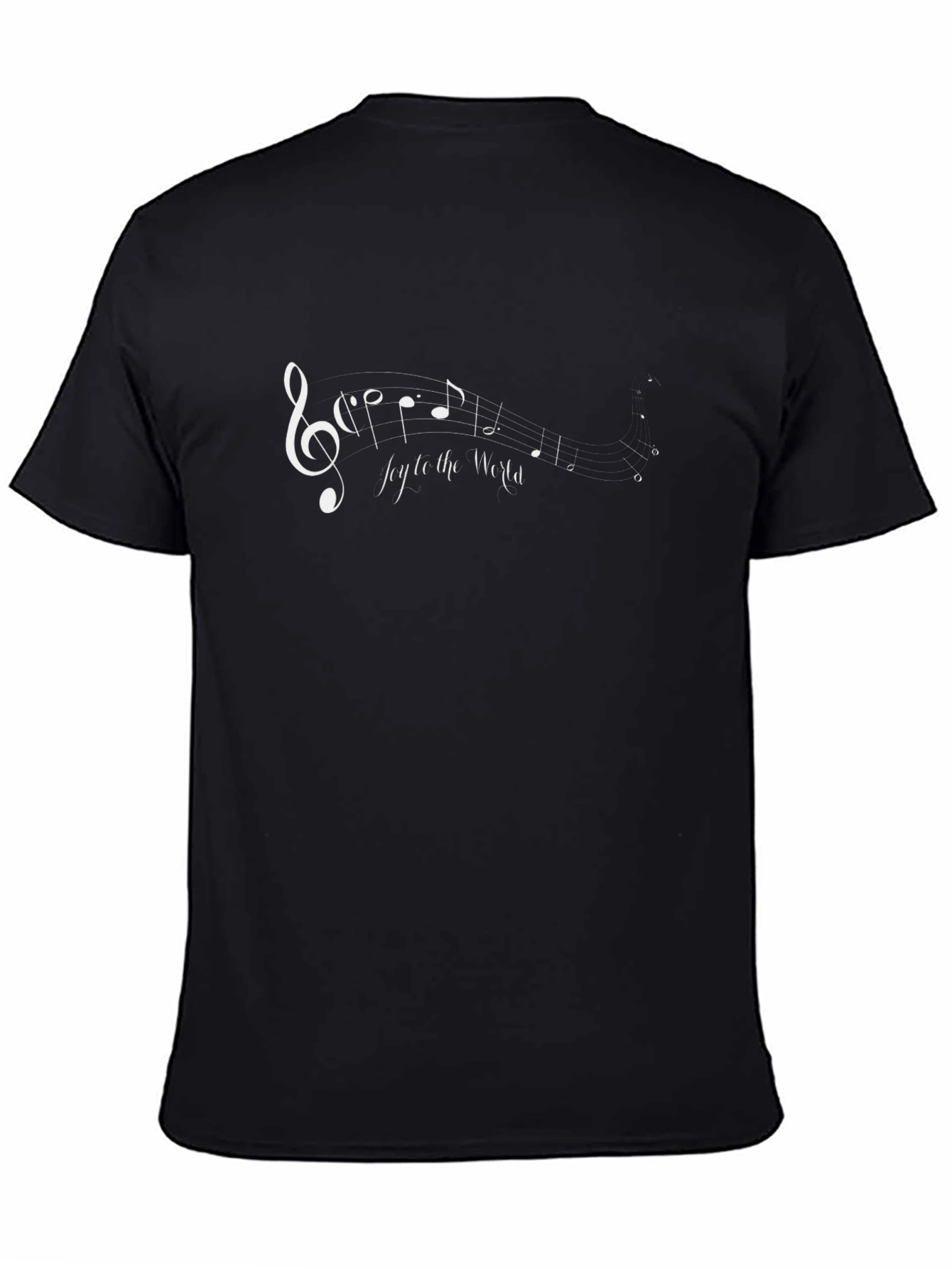 Joy to the World Music Notes Black T-Shirt