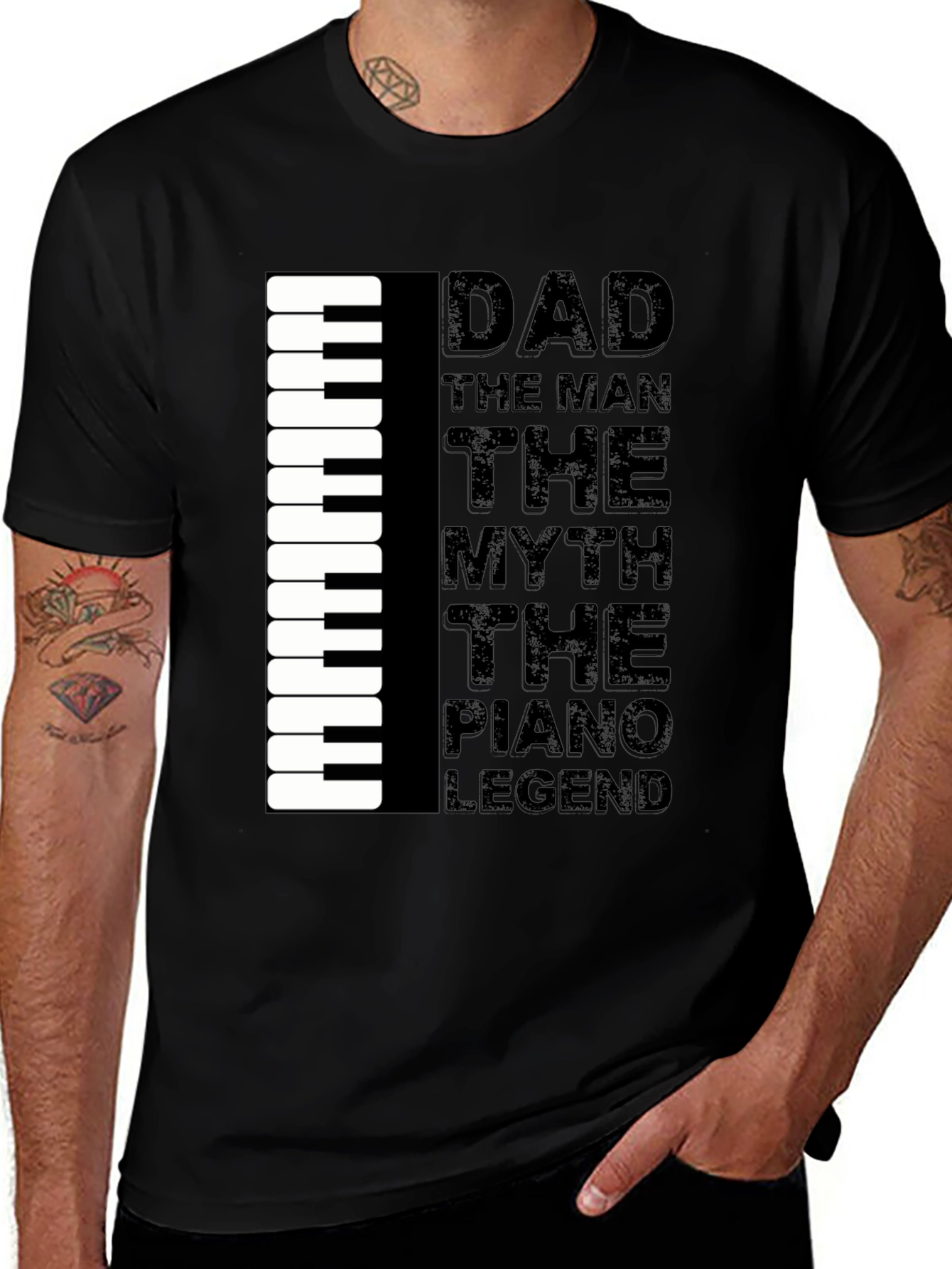 Dad The Piano Legend Graphic T-Shirt