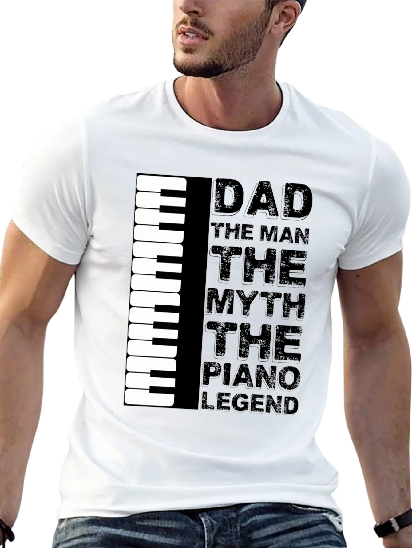 Dad The Piano Legend Graphic T-Shirt