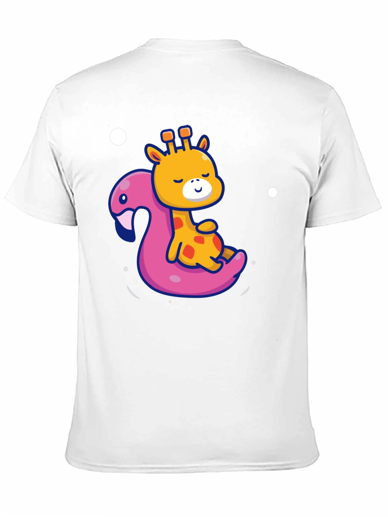 Giraffe on Flamingo Float T-Shirt