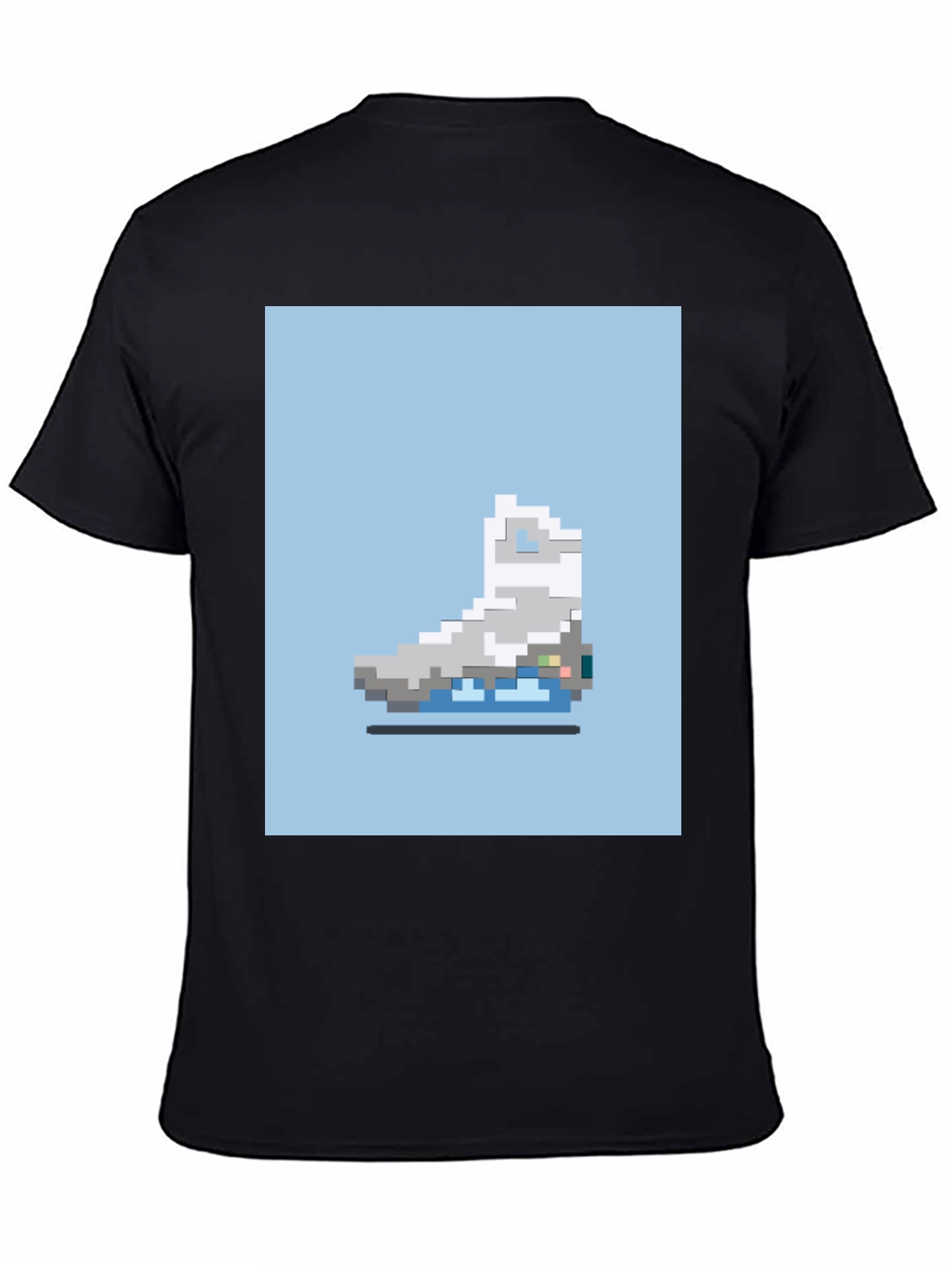 Pixel Ice Skate Graphic Tee - Retro Style