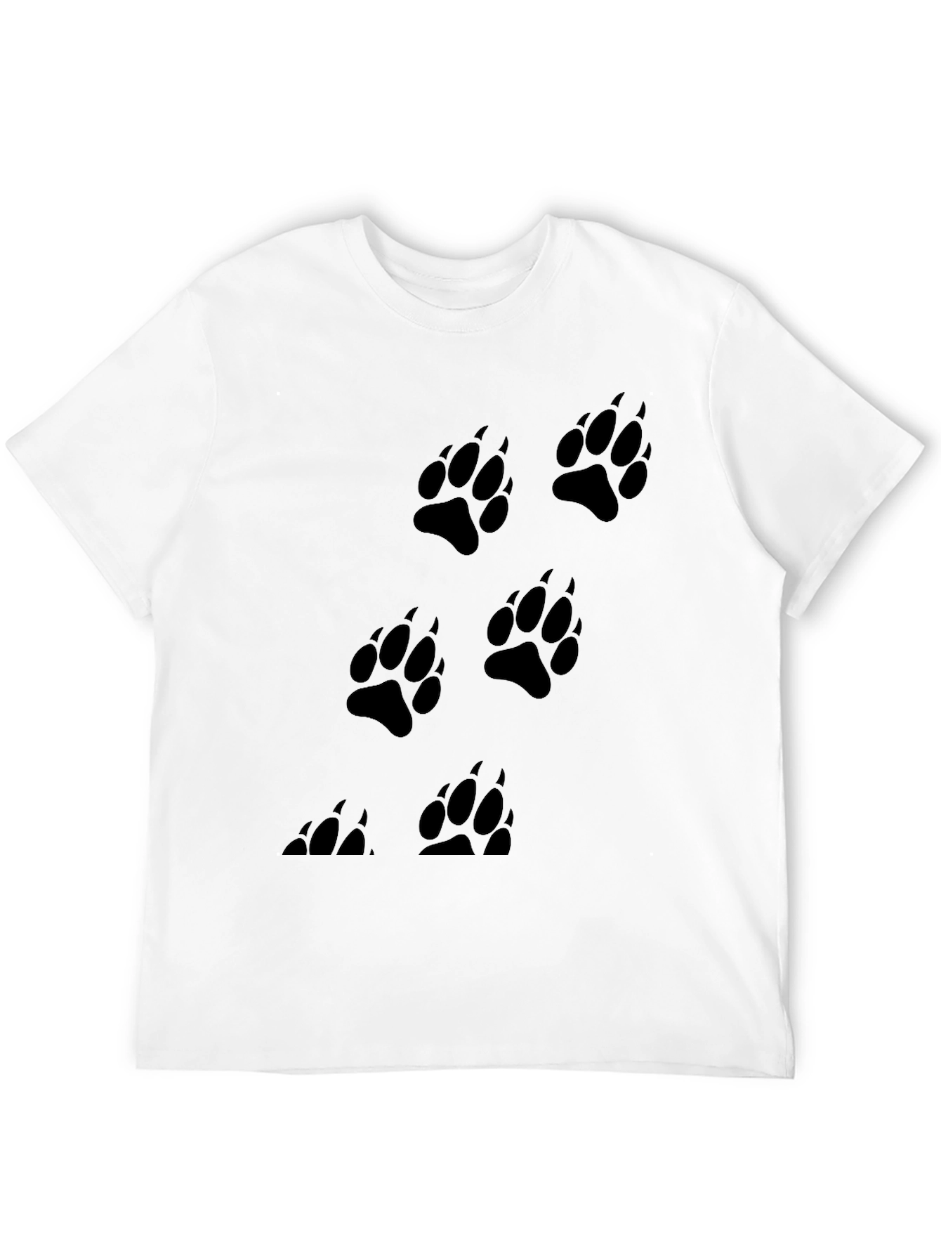 Black Paw Print T-Shirt - Animal Lover Tee