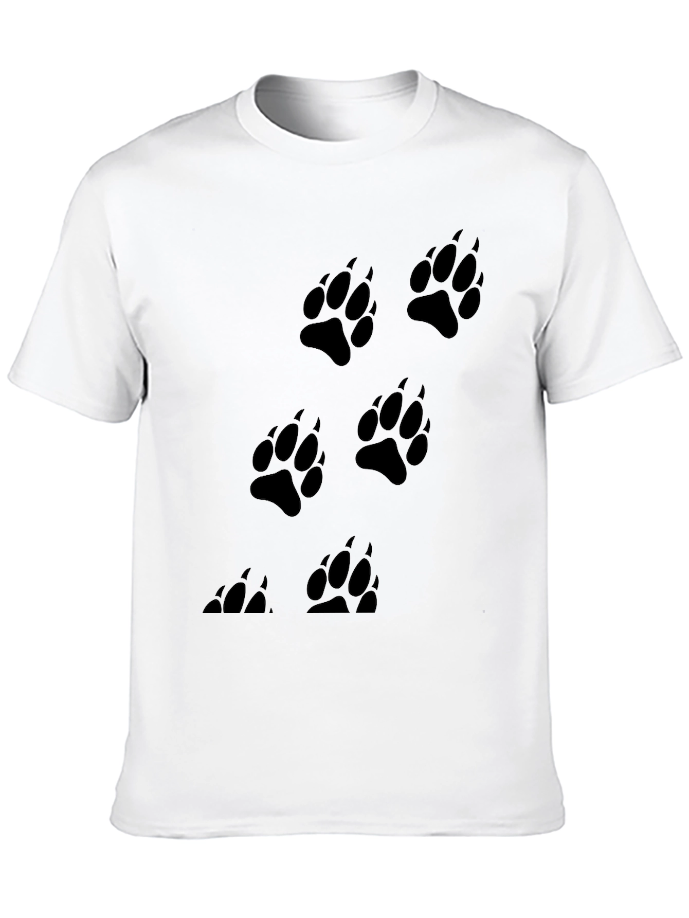 Black Paw Print T-Shirt - Animal Lover Tee