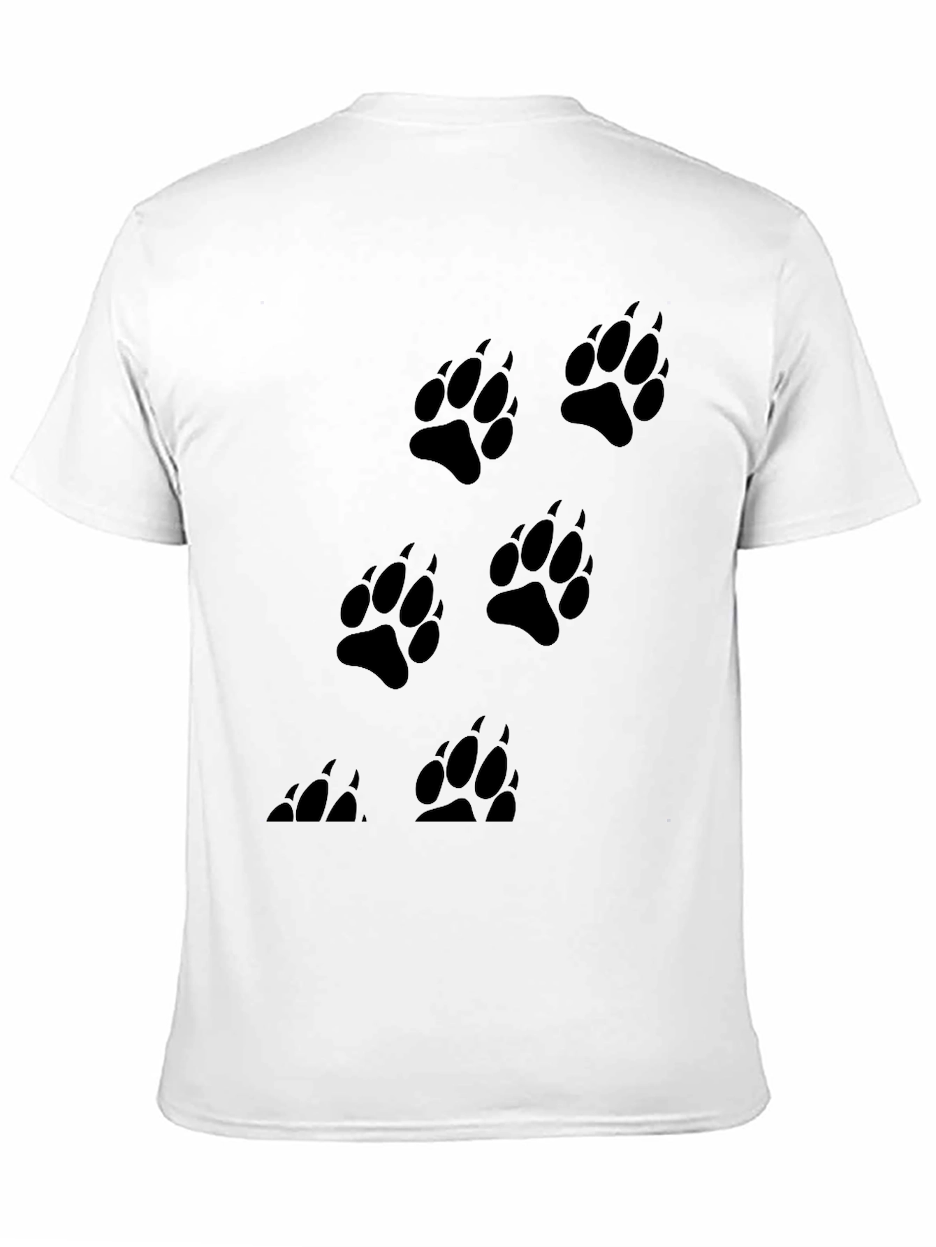 Black Paw Print T-Shirt - Animal Lover Tee