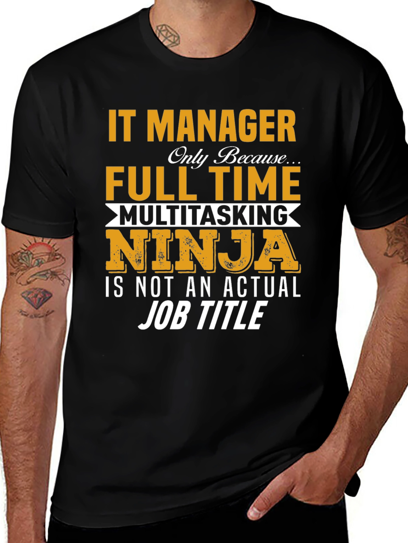 IT Manager Full Time Ninja T-Shirt