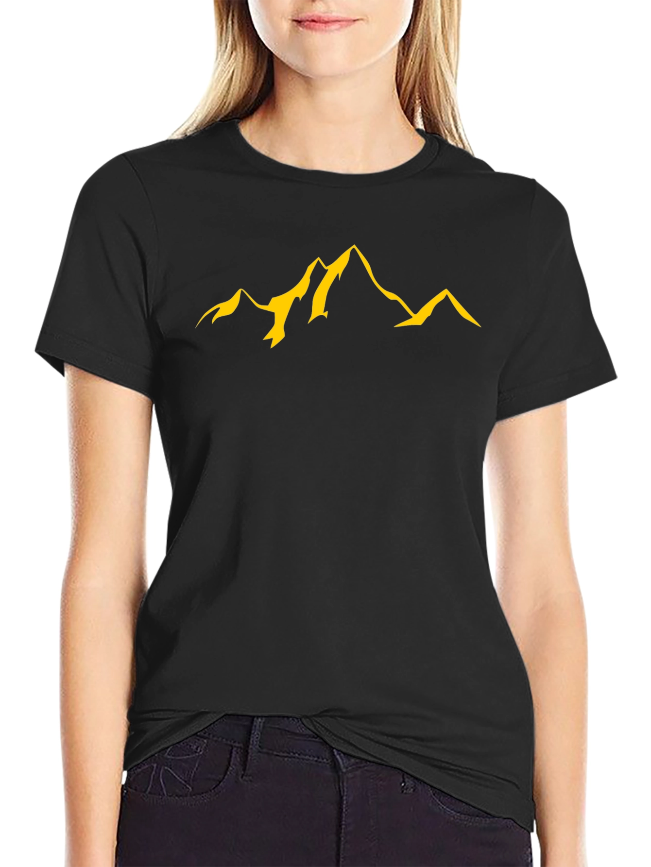 Mountain Peak Graphic T-Shirt - Black
