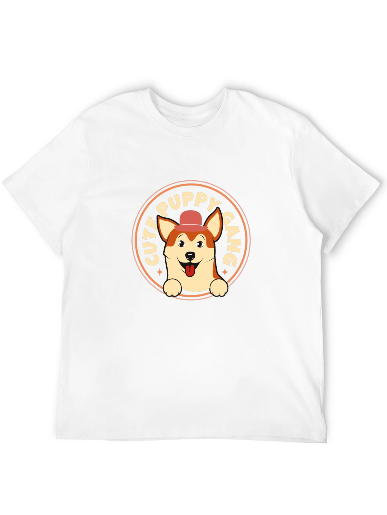 Cute Puppy Gang Black Graphic T-Shirt