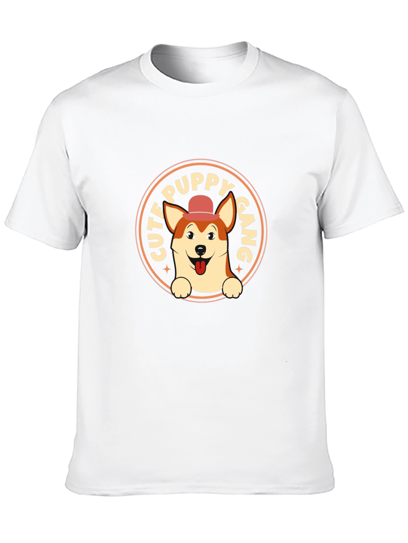 Cute Puppy Gang Black Graphic T-Shirt