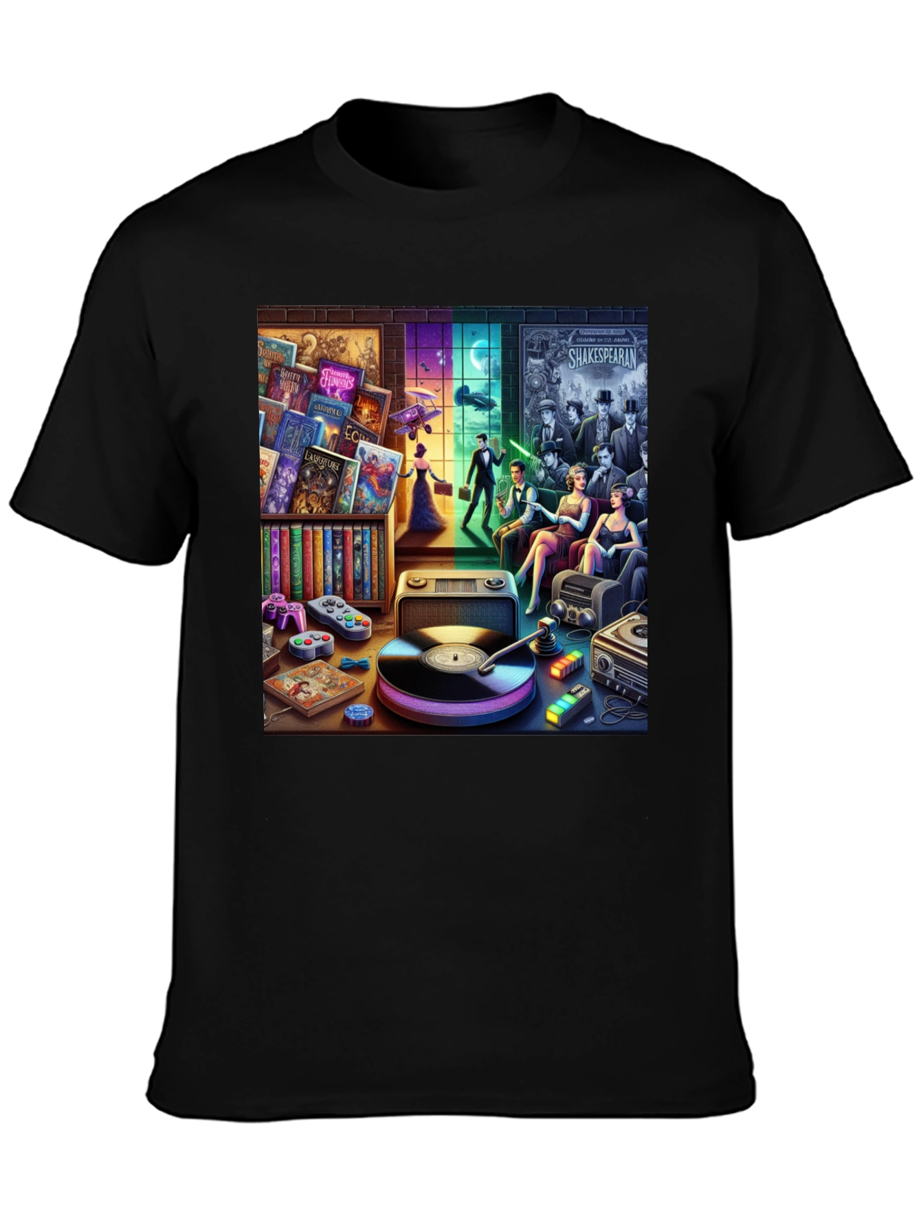 Retro Media Mashup Graphic Tee