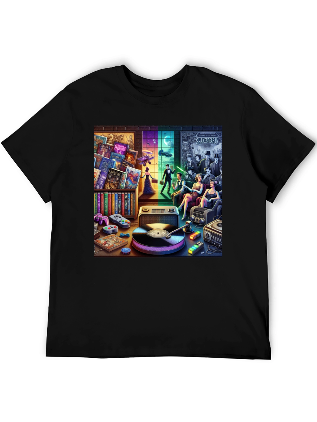 Retro Media Mashup Graphic Tee