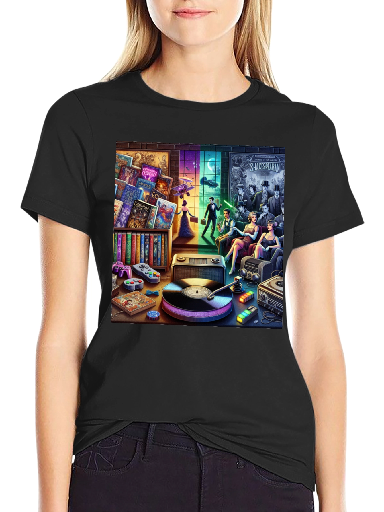 Retro Media Mashup Graphic Tee