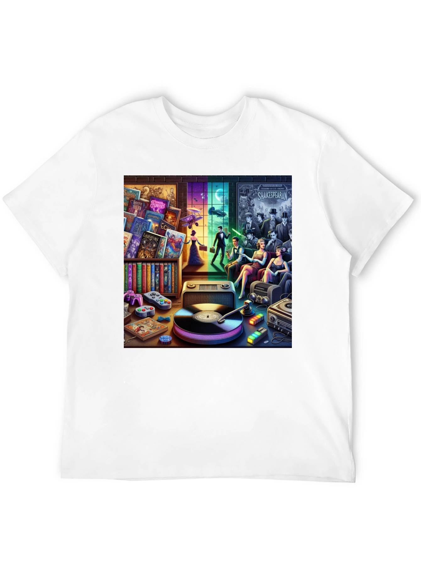 Retro Media Mashup Graphic Tee