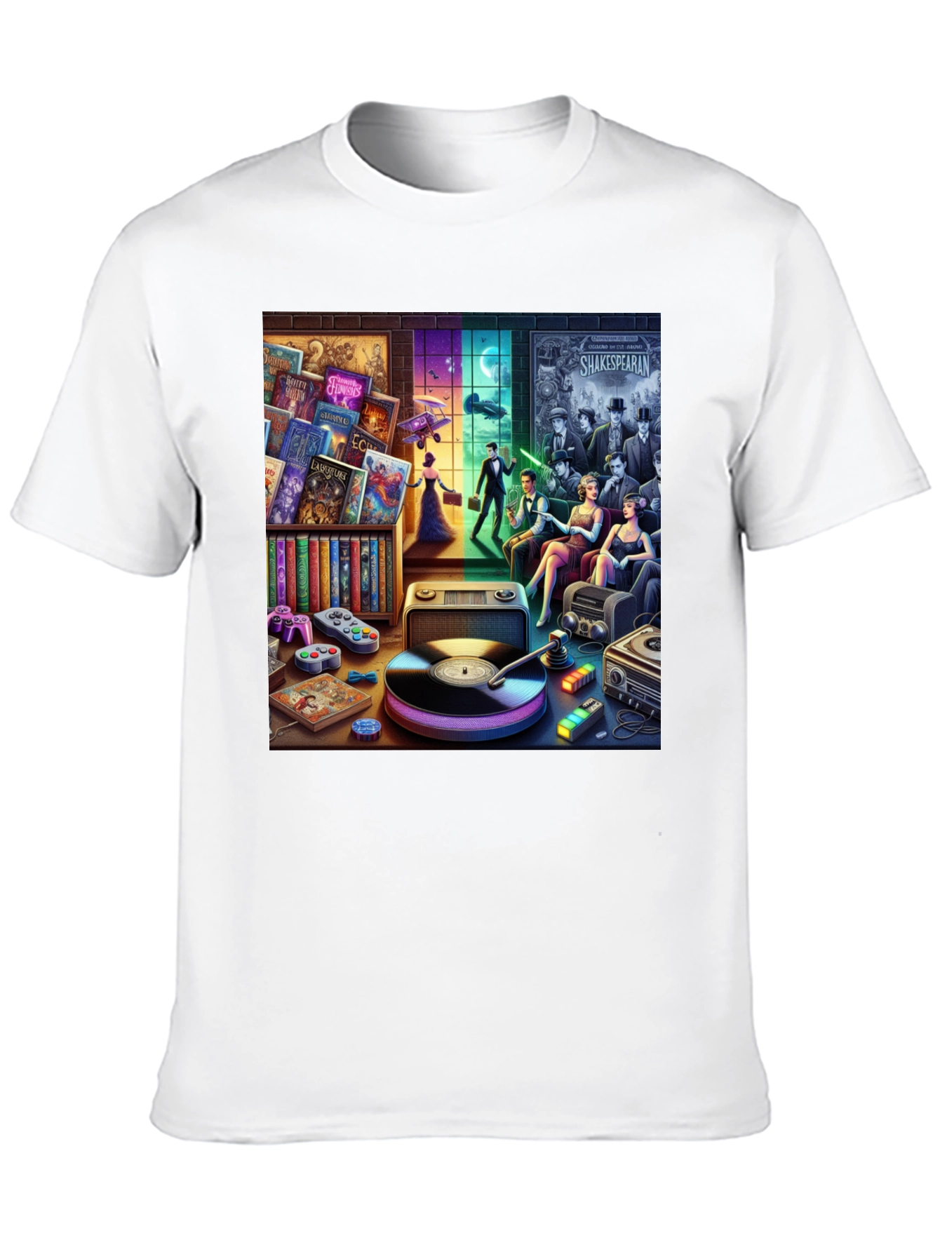 Retro Media Mashup Graphic Tee
