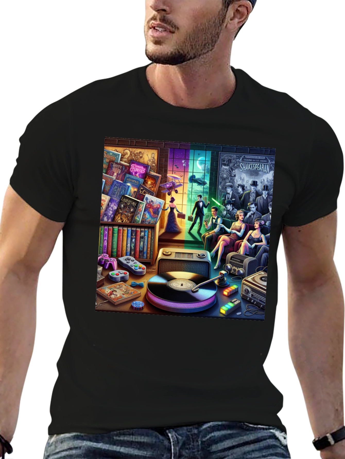 Retro Media Mashup Graphic Tee