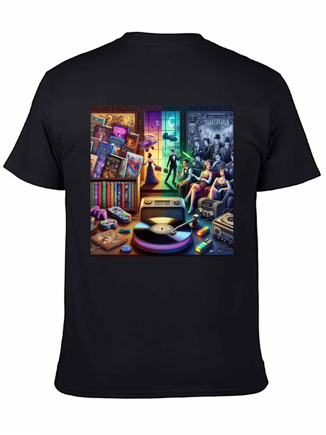 Retro Media Mashup Graphic Tee