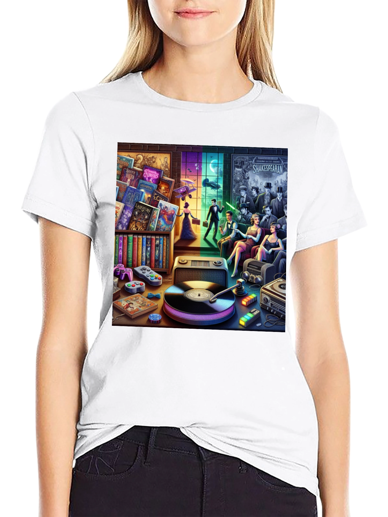 Retro Media Mashup Graphic Tee