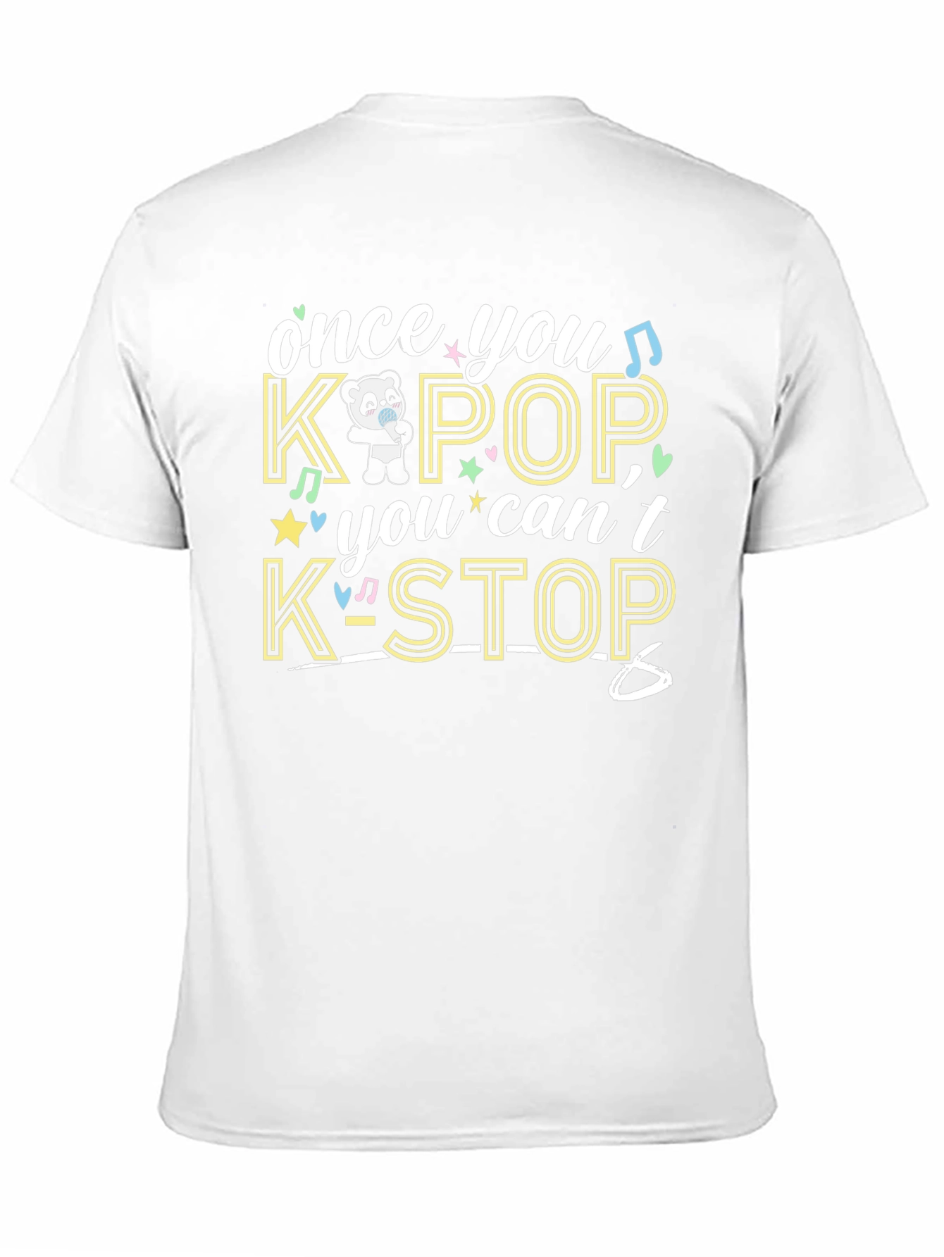 K-Pop Panda Black T-Shirt