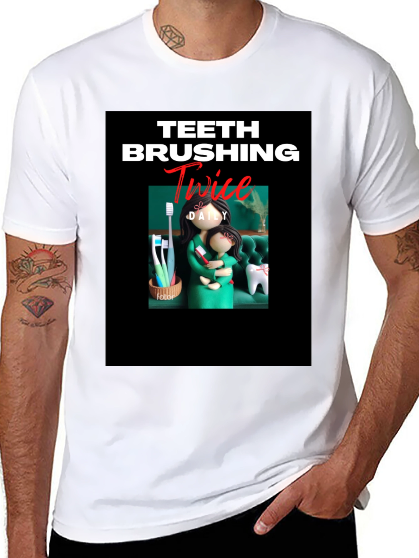 Teeth Brushing T-Shirt - Daily Dental Hygiene