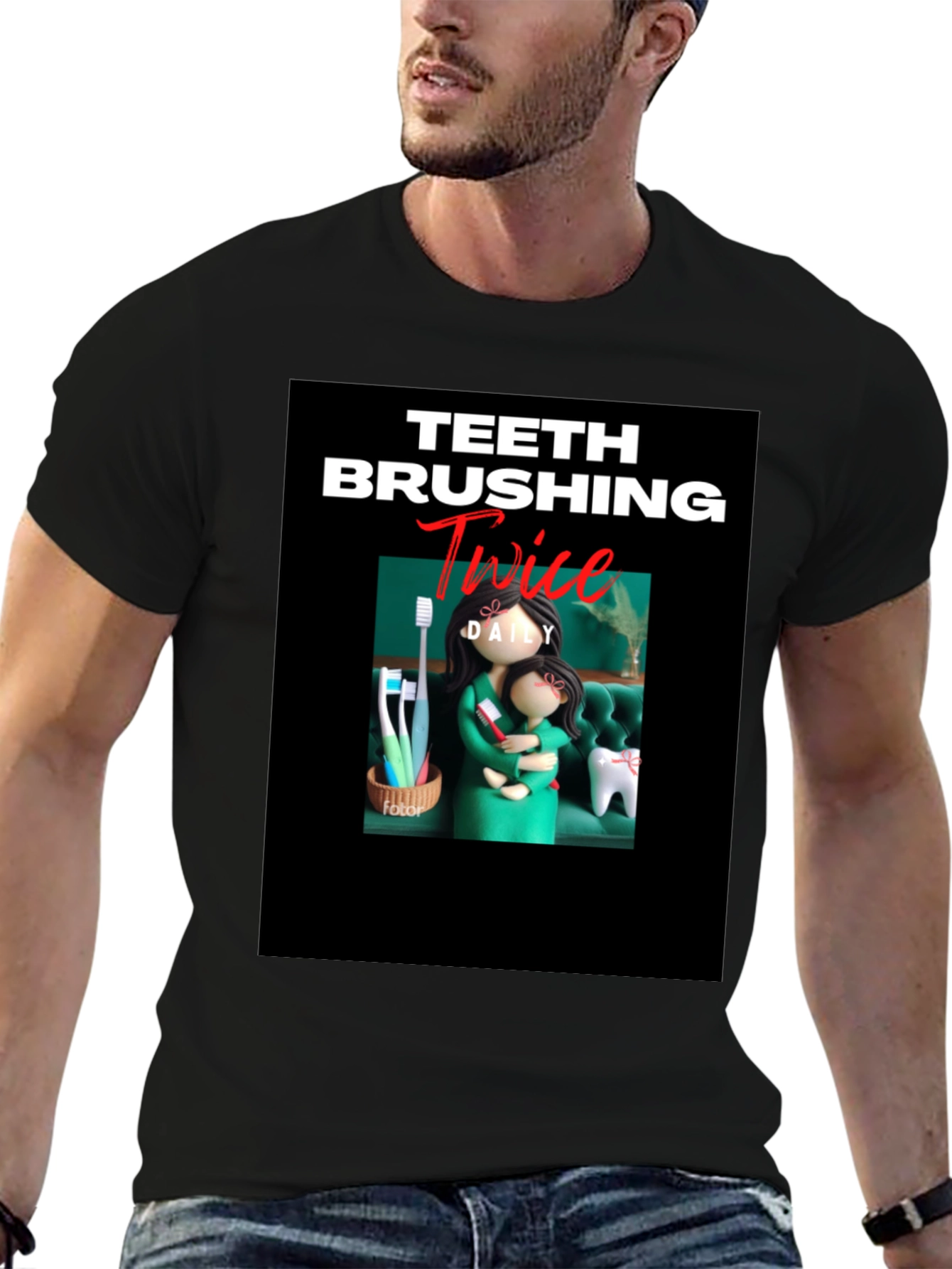 Teeth Brushing T-Shirt - Daily Dental Hygiene