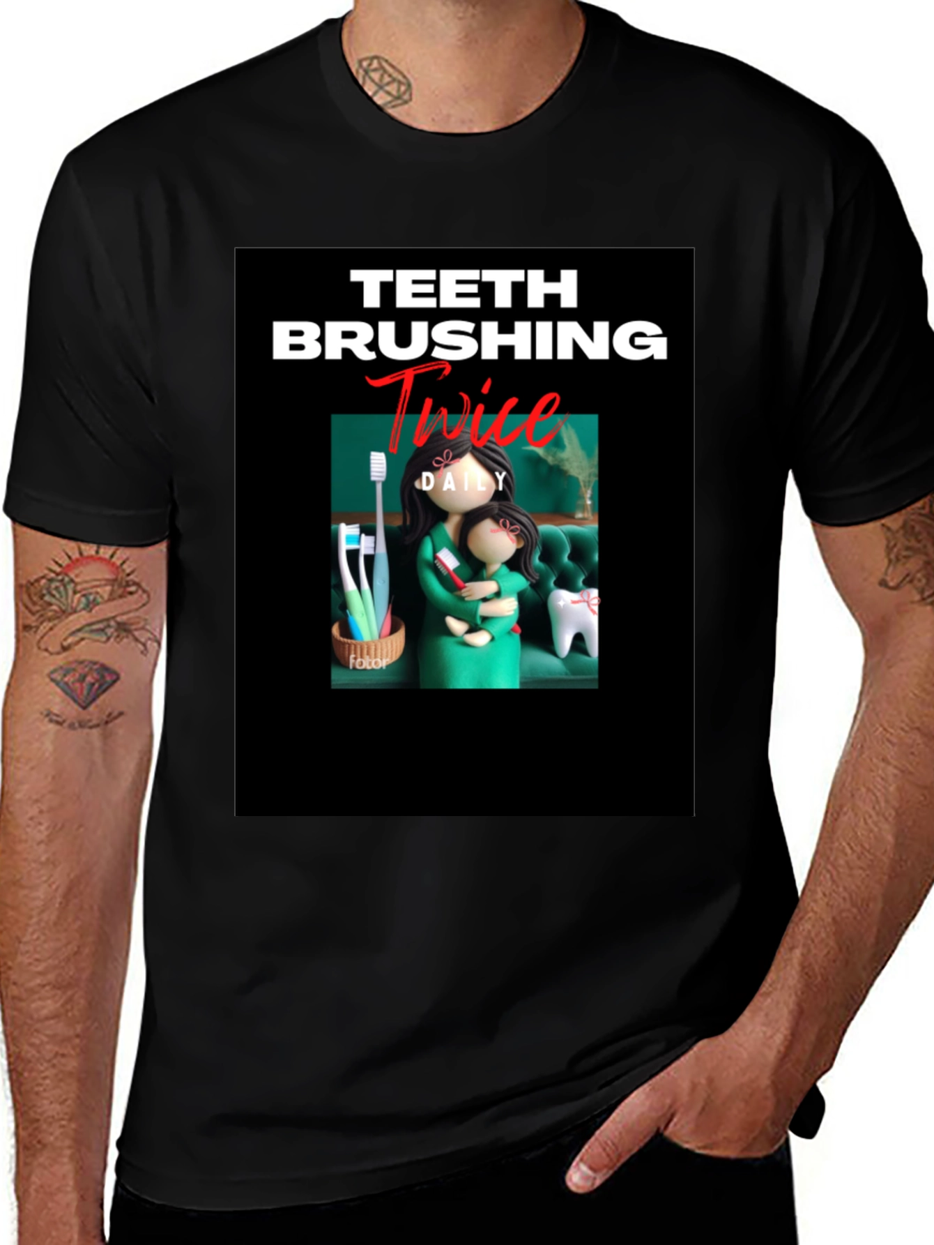 Teeth Brushing T-Shirt - Daily Dental Hygiene