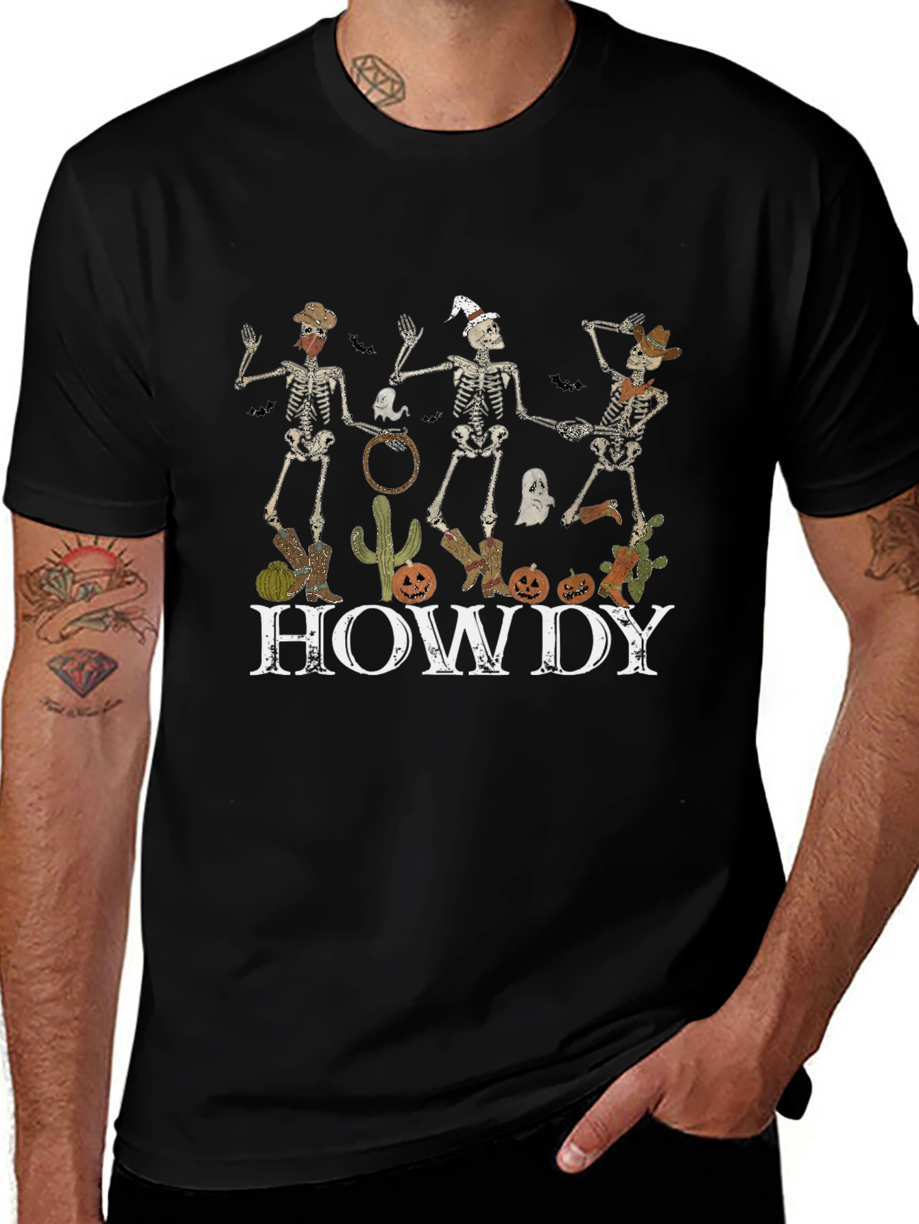 Halloween Skeletons Howdy Tee