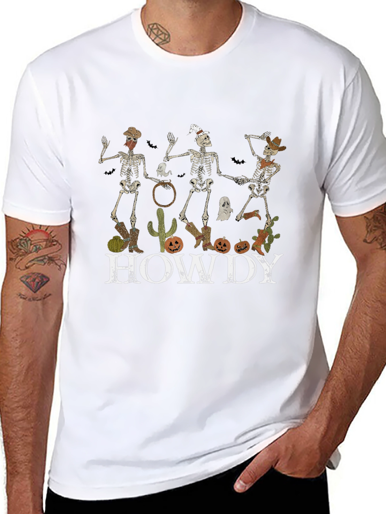 Halloween Skeletons Howdy Tee