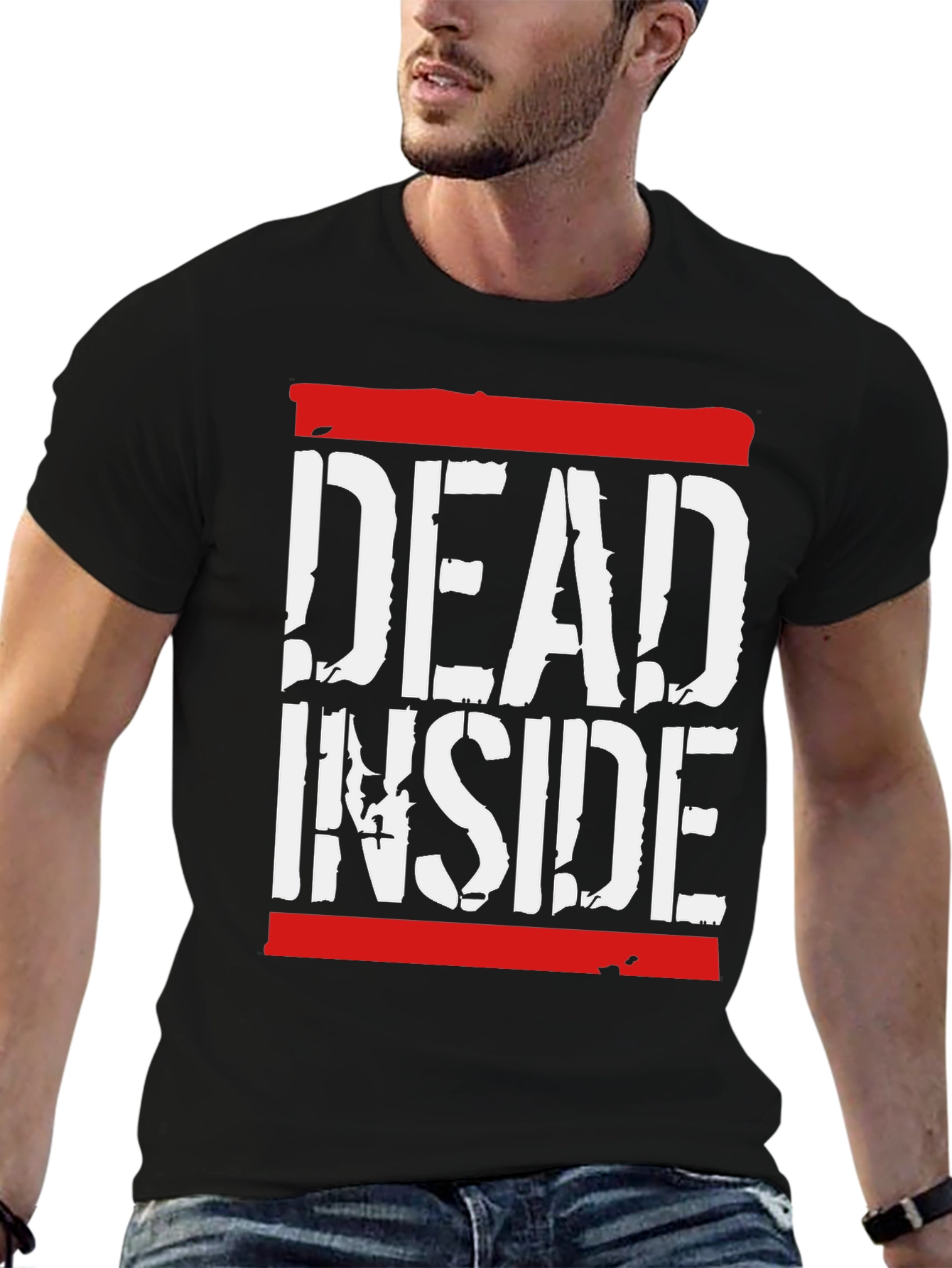 Dead Inside Graphic Tee - Trendy Casual T-Shirt