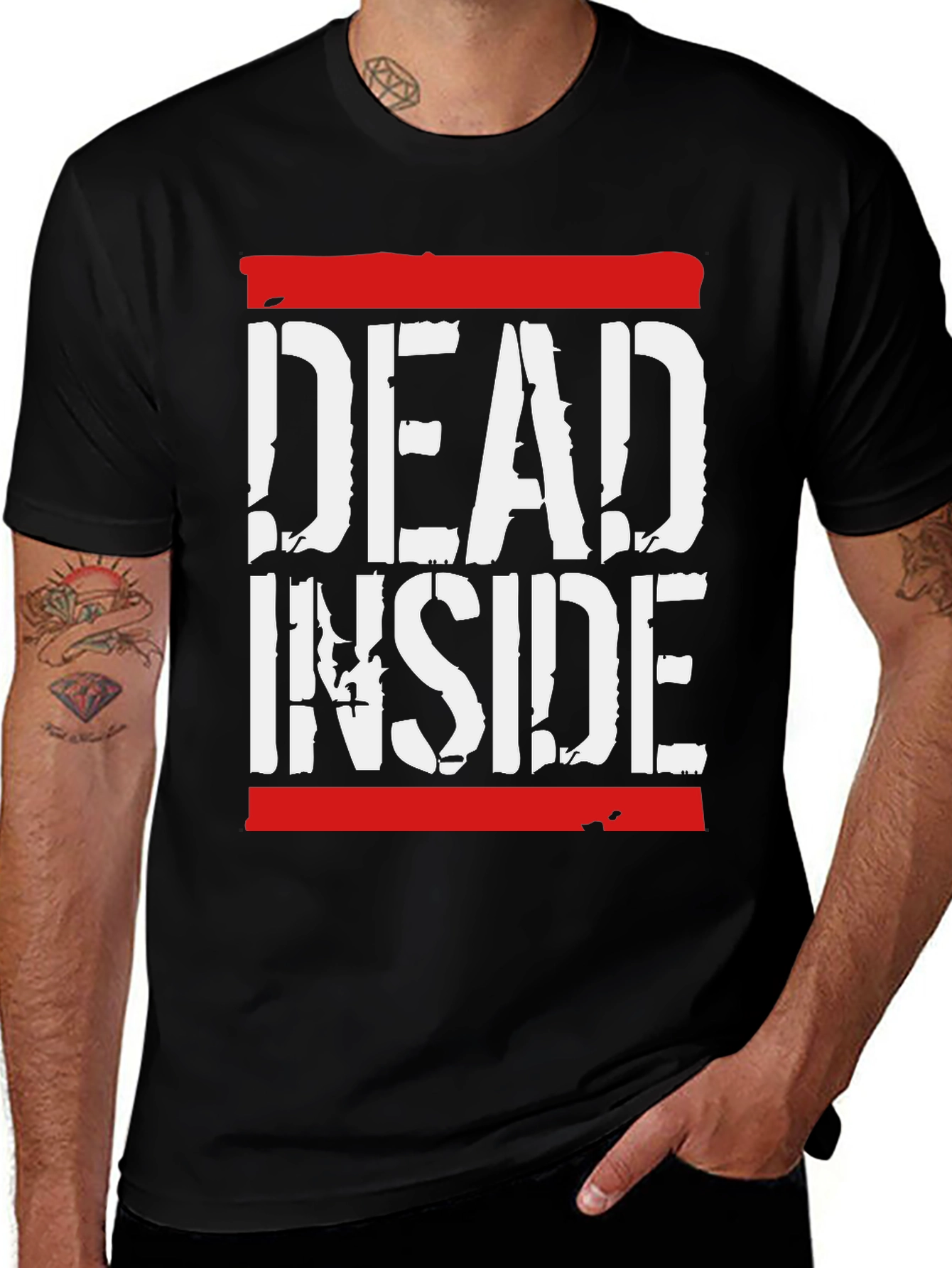 Dead Inside Graphic Tee - Trendy Casual T-Shirt