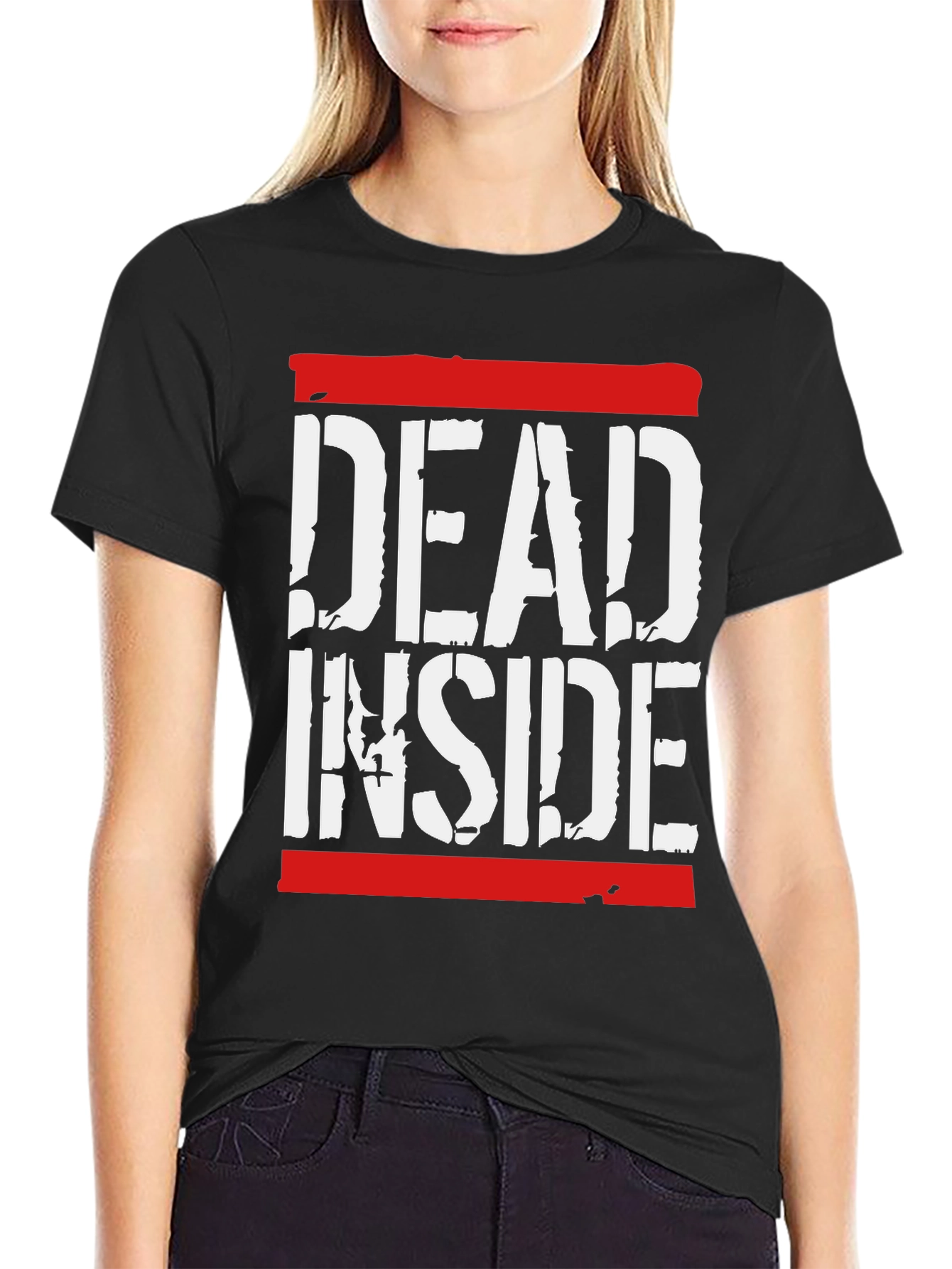Dead Inside Graphic Tee - Trendy Casual T-Shirt