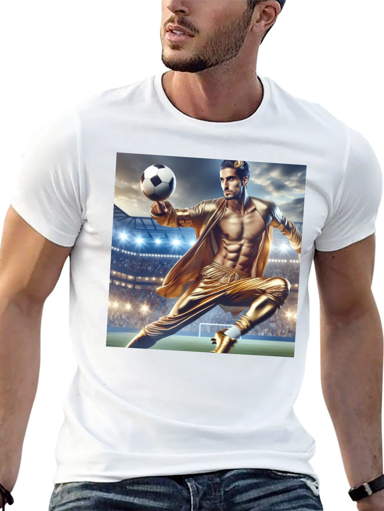 Soccer Star Graphic Tee - Black
