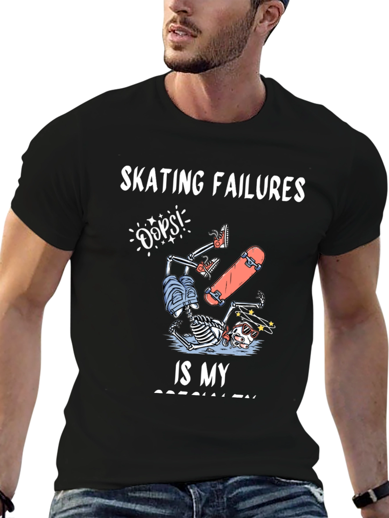 Skating Failures Skeleton Graphic Tee