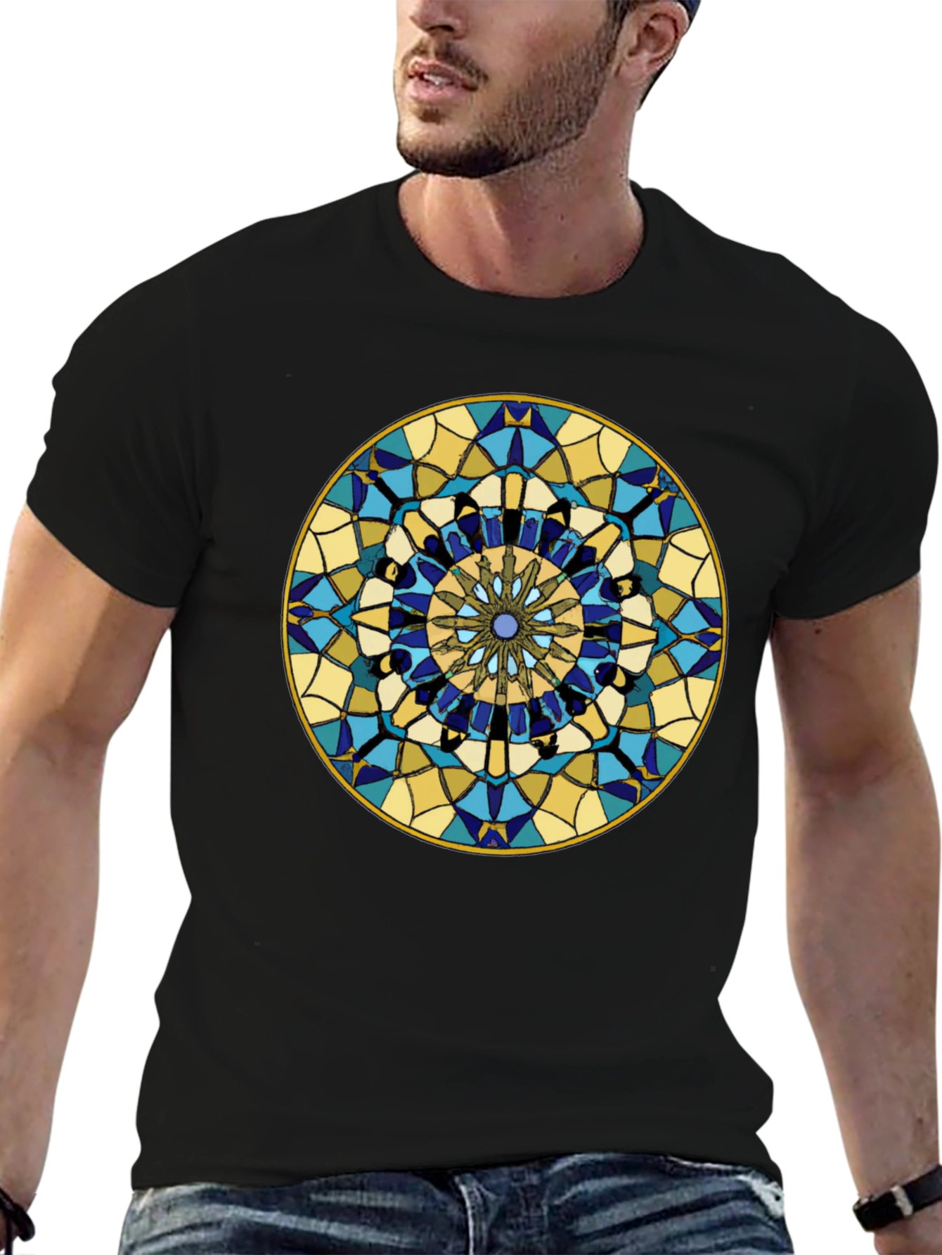 Mandala Graphic Black Tee