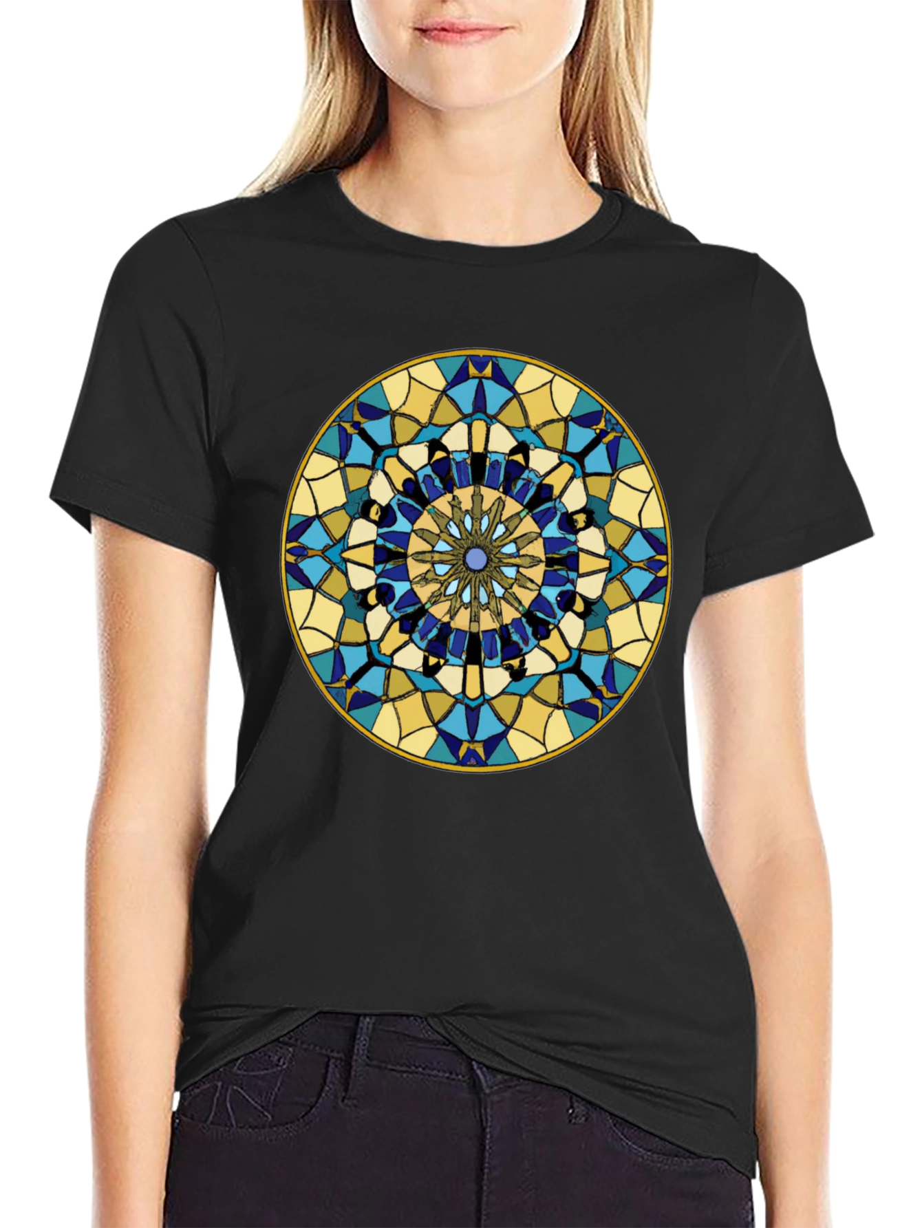 Mandala Graphic Black Tee