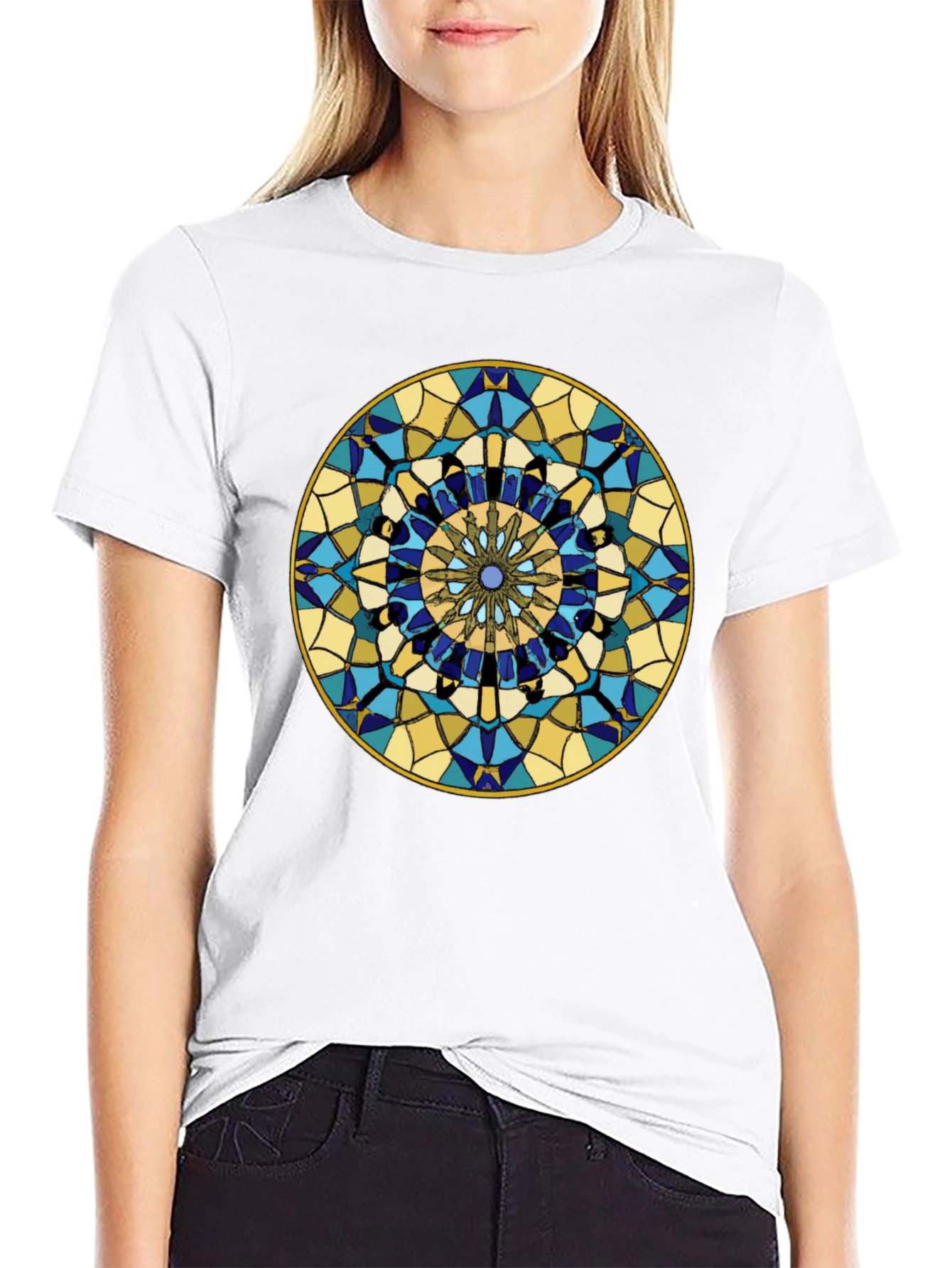 Mandala Graphic Black Tee