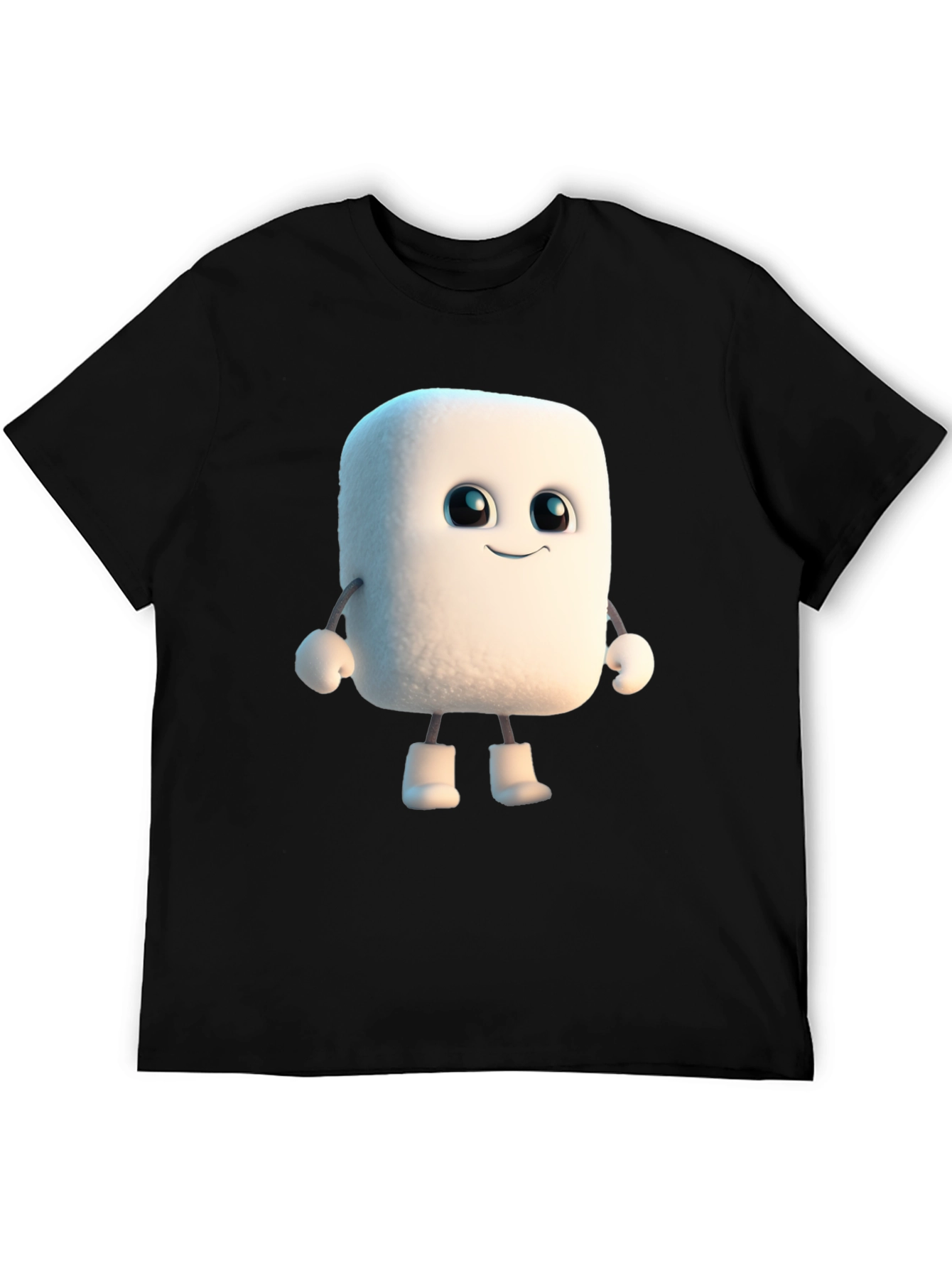 Marshmallow Character Black T-Shirt