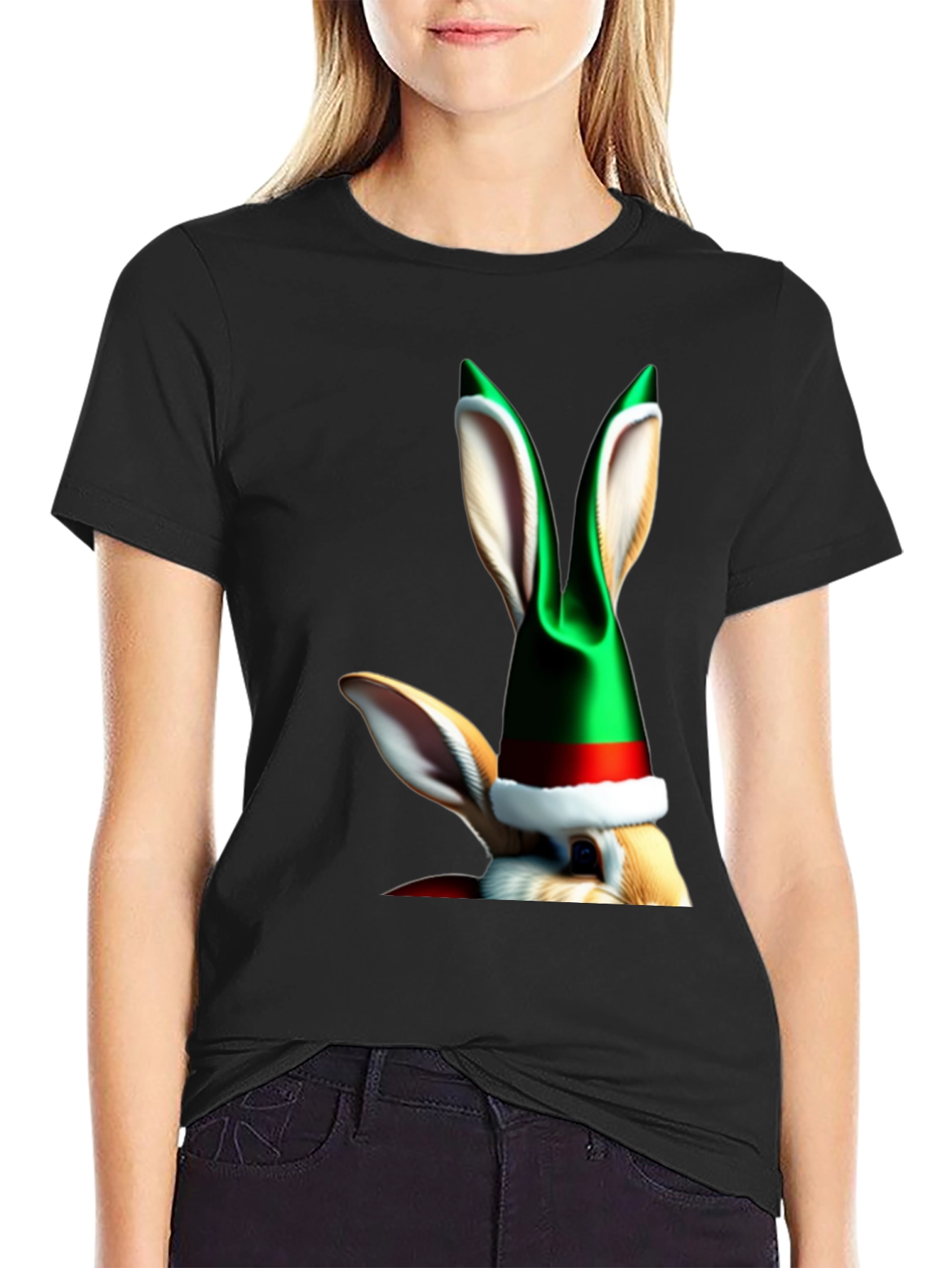 Festive Rabbit Tee - Holiday Humor