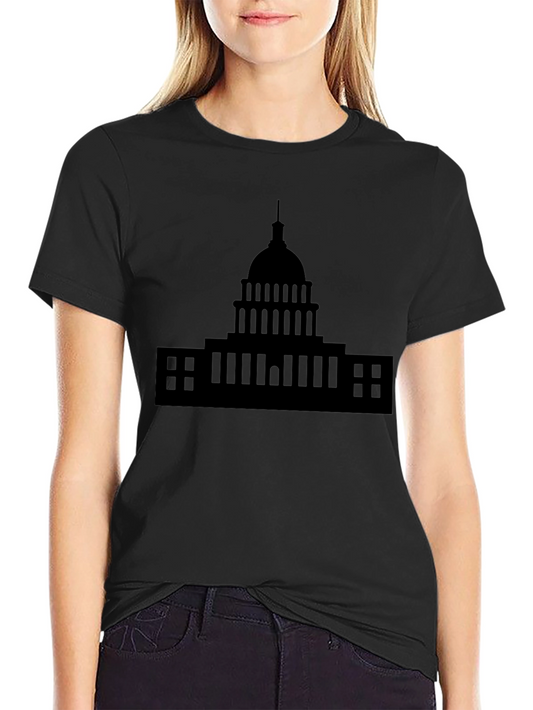Capitol Building Silhouette T-Shirt - Classic Black Tee