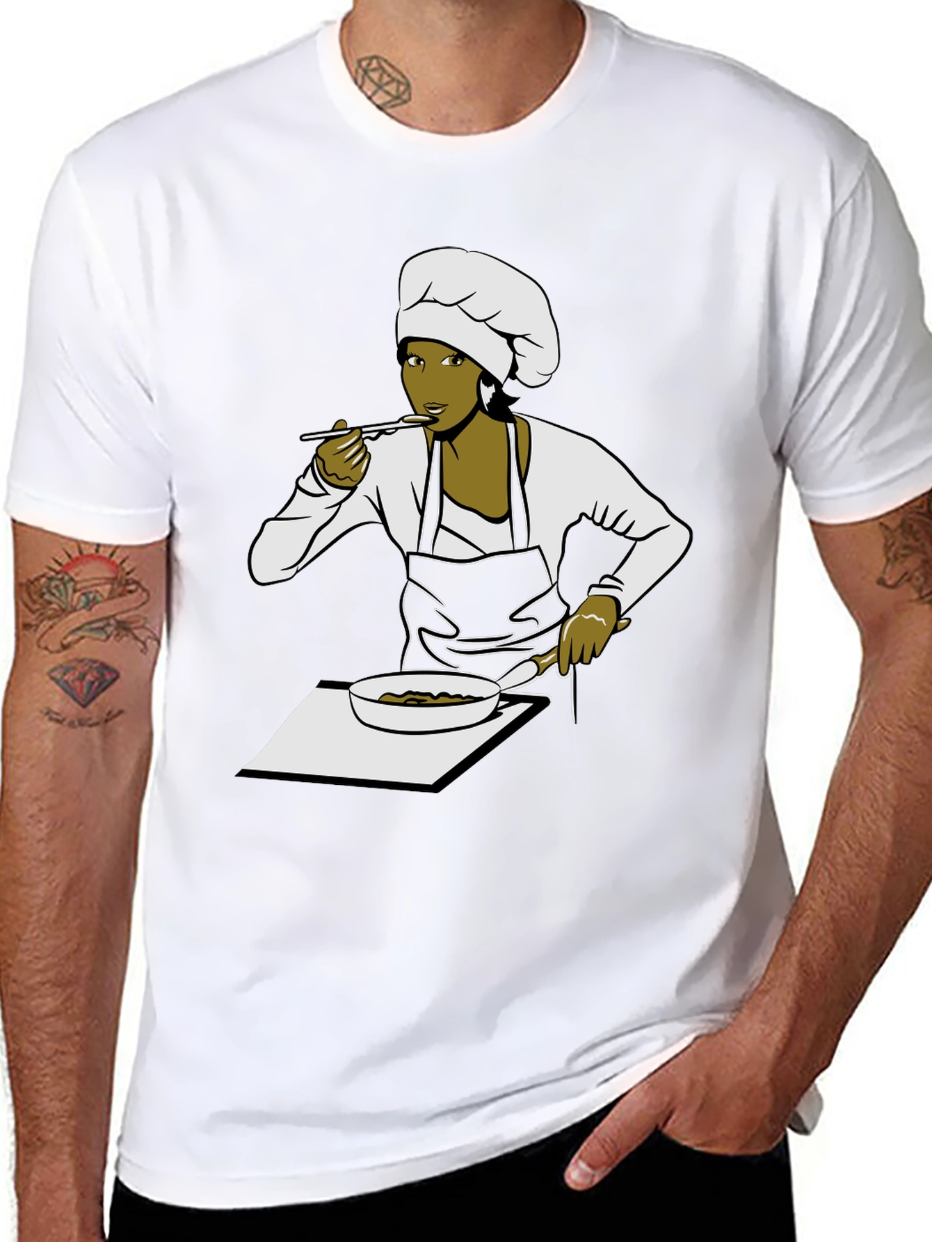 Chef Woman Graphic Tee - Foodie T-Shirt