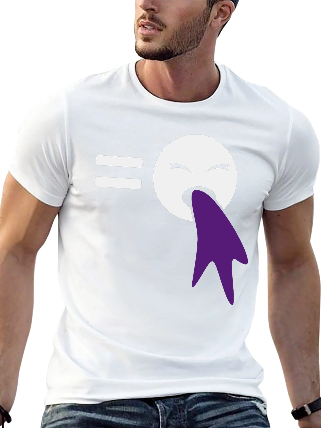 Funny Puking Emoji T-Shirt - Black Graphic Tee