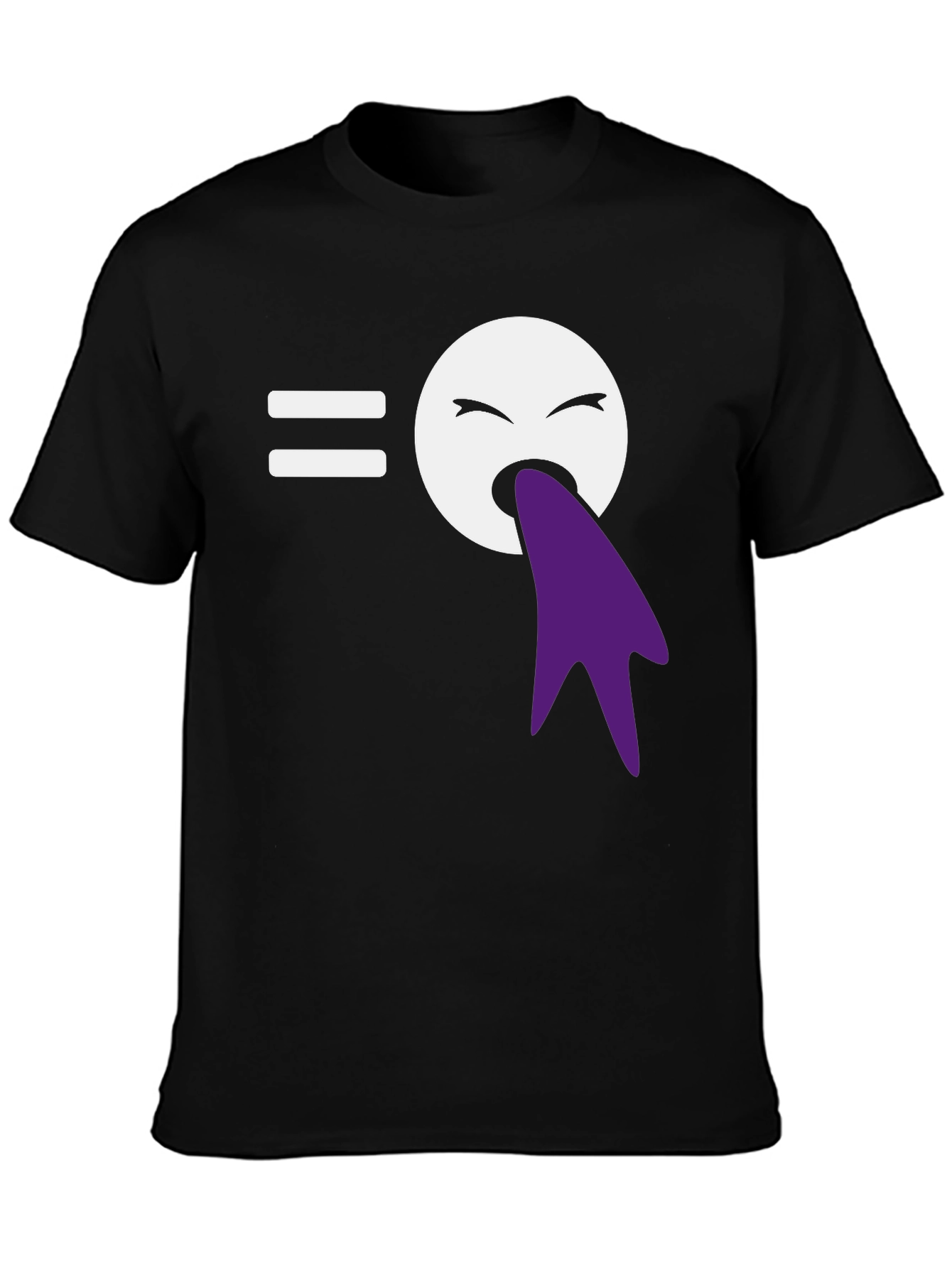 Funny Puking Emoji T-Shirt - Black Graphic Tee
