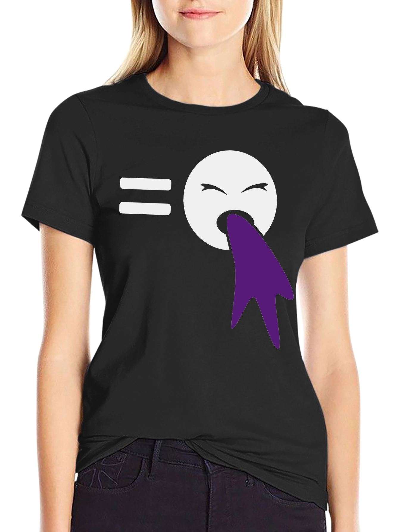 Funny Puking Emoji T-Shirt - Black Graphic Tee