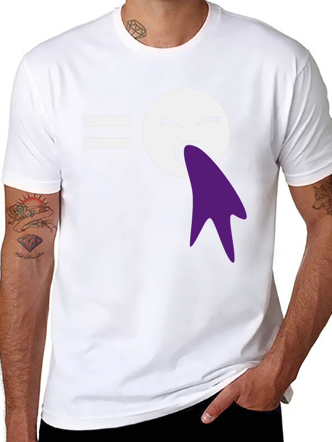 Funny Puking Emoji T-Shirt - Black Graphic Tee