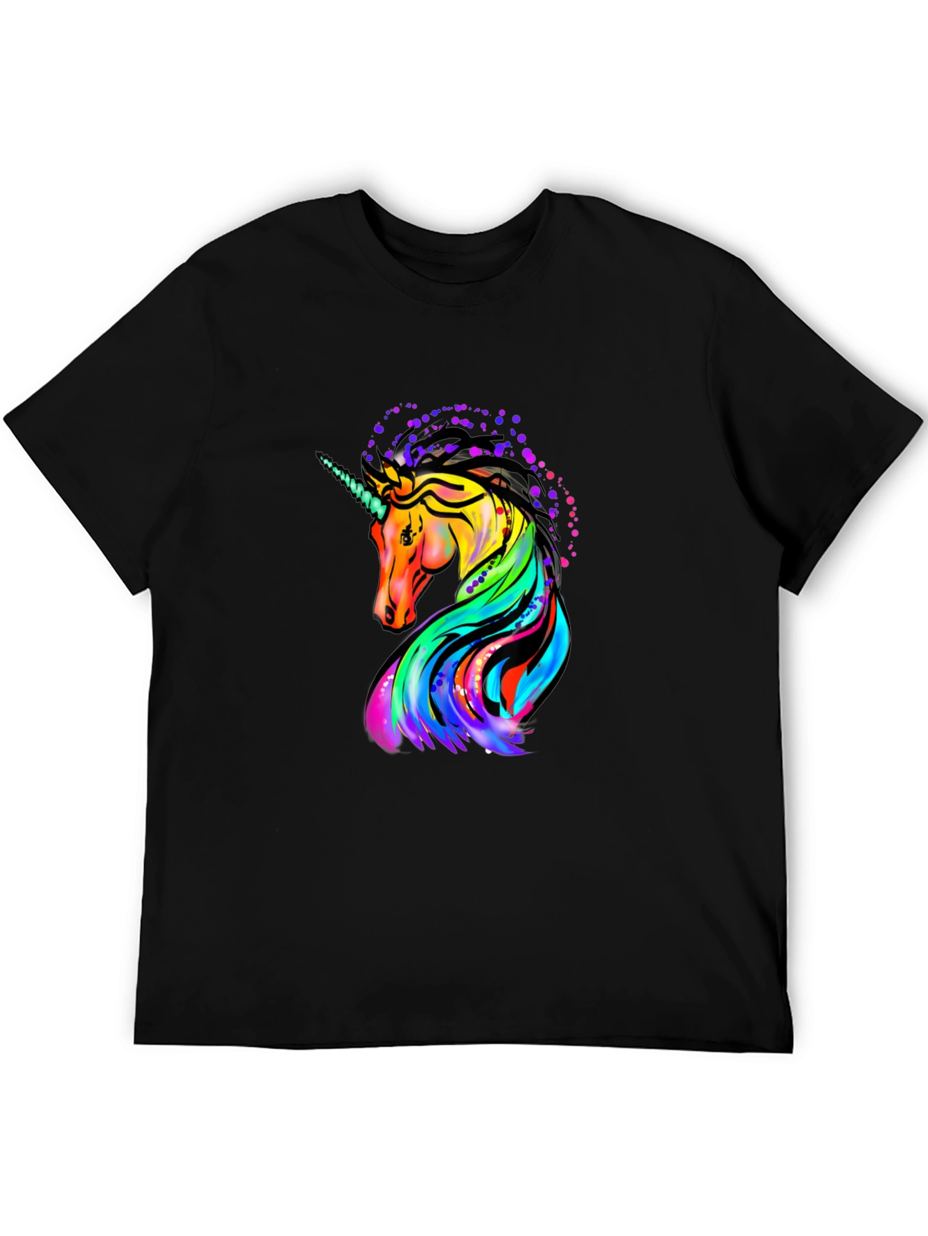 Unicorn Graphic Black T-Shirt
