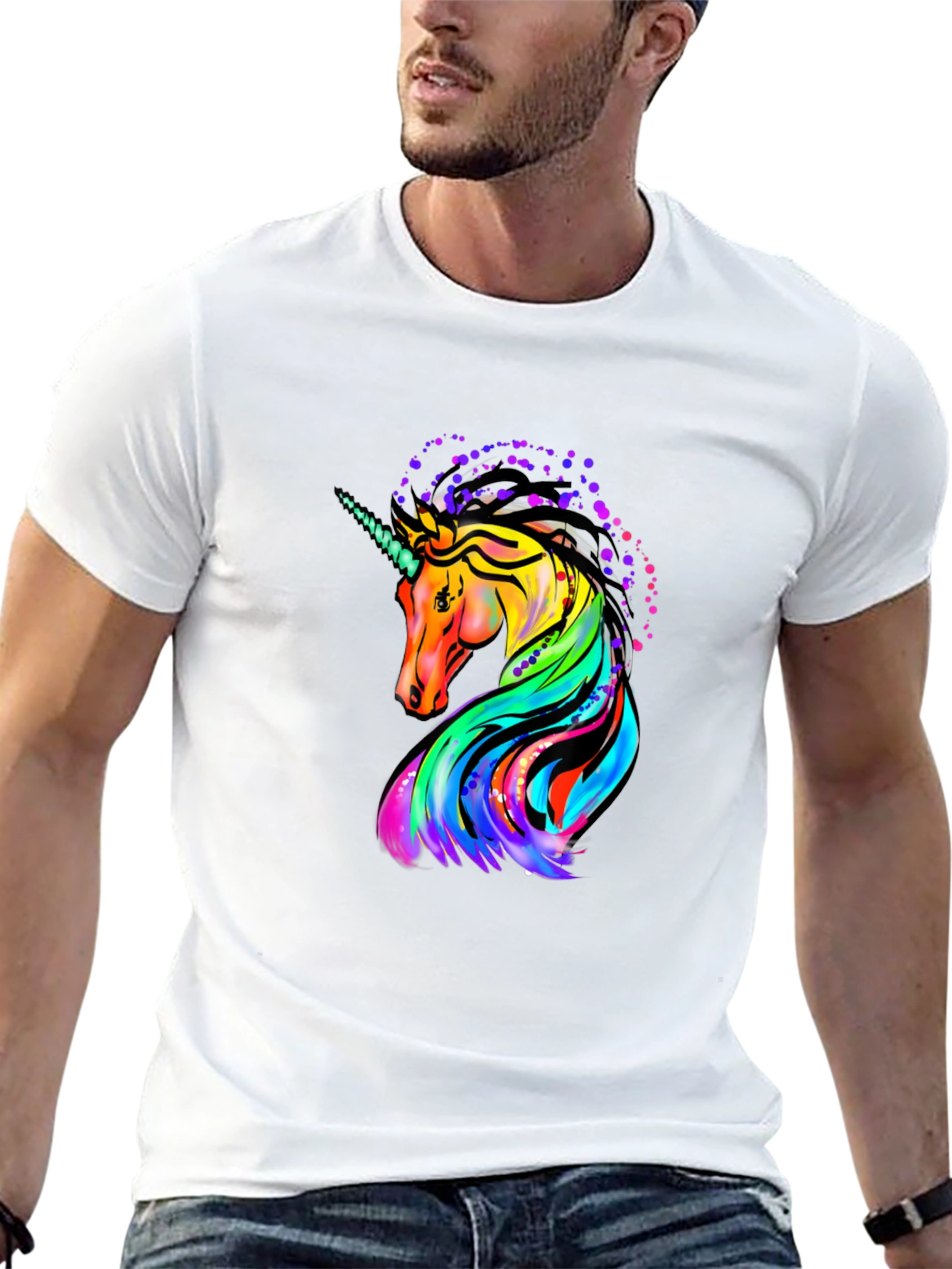 Unicorn Graphic Black T-Shirt